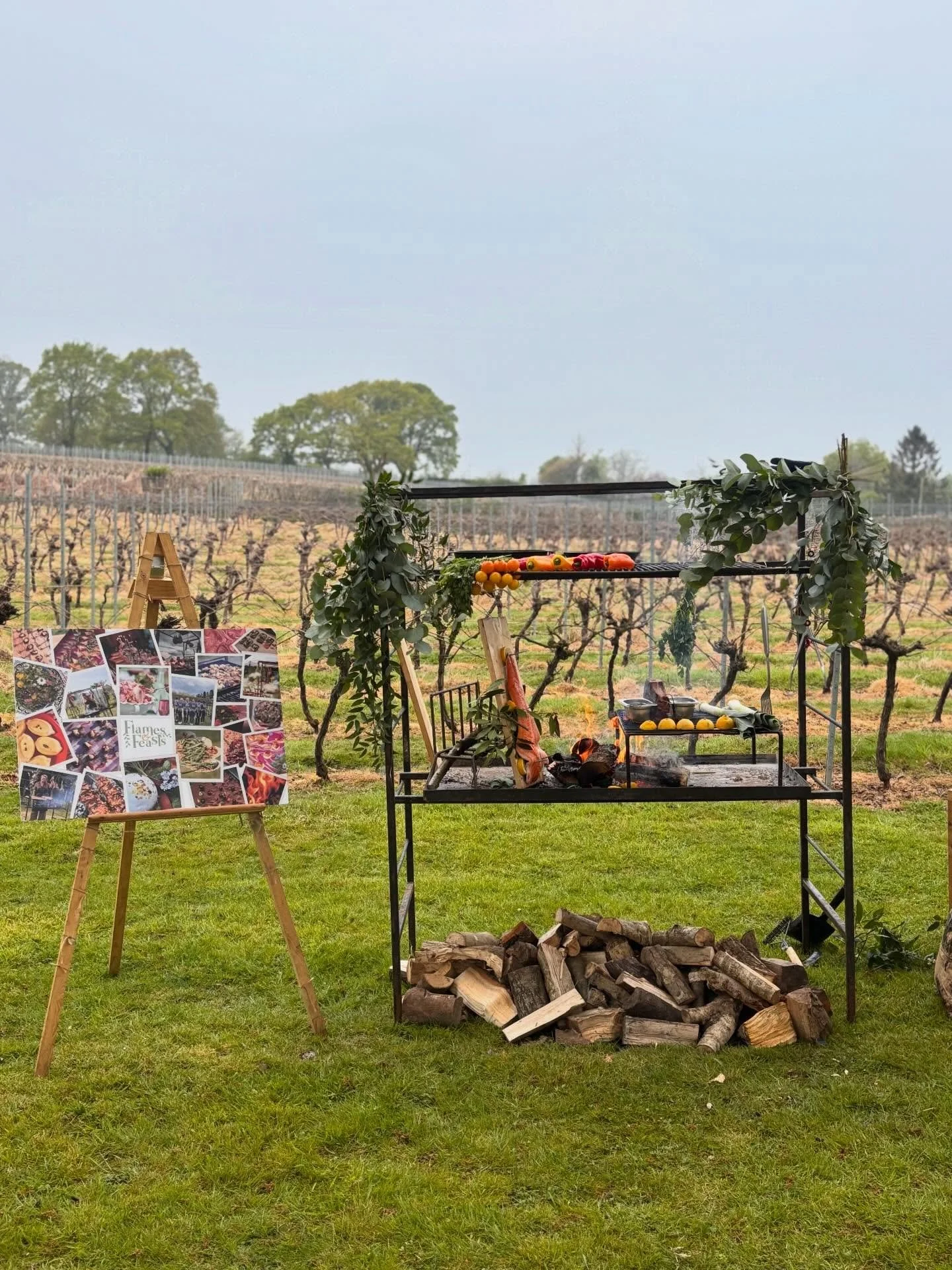 Come meet the gang at Flames &amp; Feasts and try some amazing food over fire 🔥🫶

We are are BEYOND excited be at the stunning @englishoakvineyard for @coastaltents Spring Open weekend on the 18th and 19th April! 

If you&rsquo;re planning a weddin