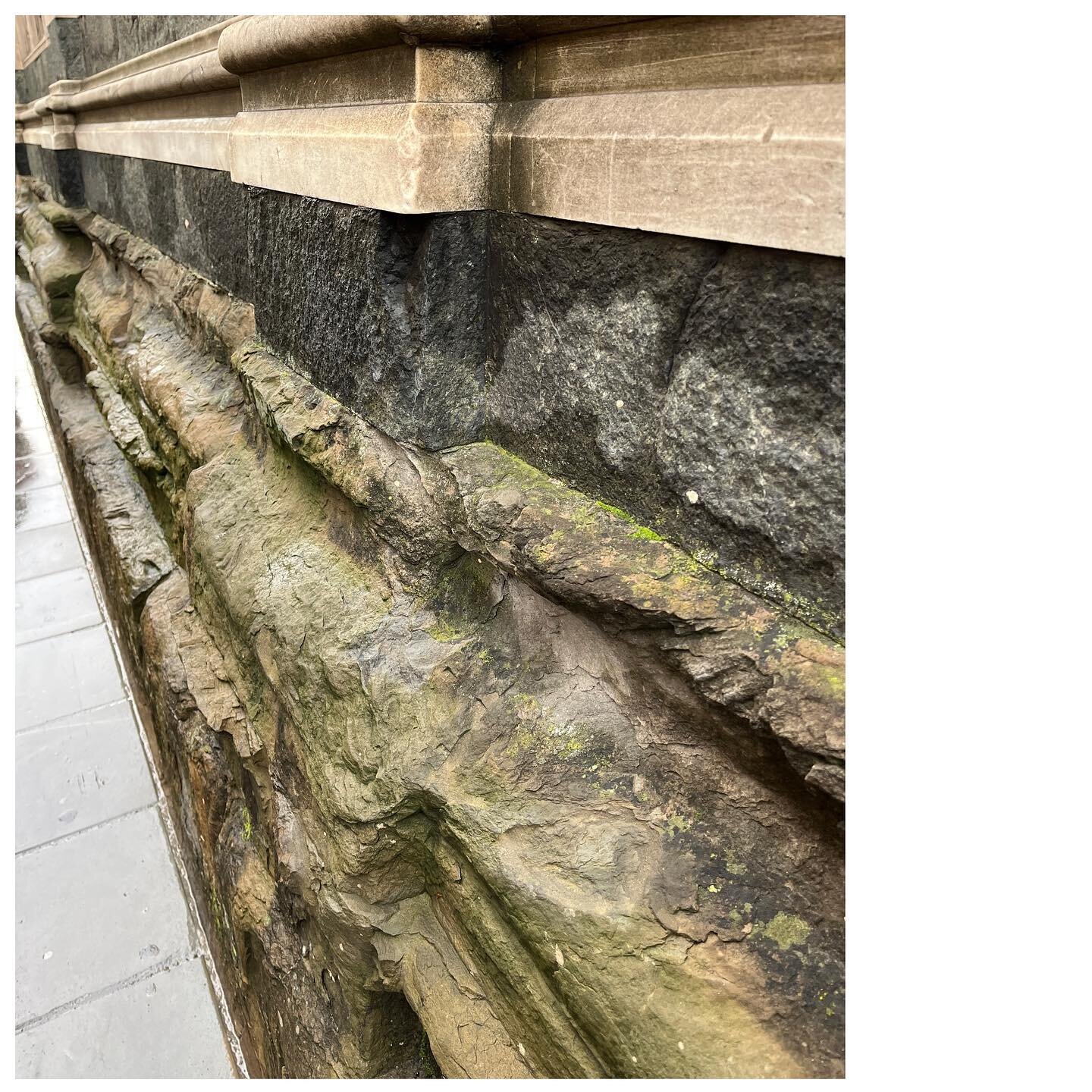 Things get messy close to the ground. A weathered base. Discoloured stone. Architectural strata beyond Alberti&rsquo;s facade.

This photo of the adjacent wall to Alberti&rsquo;s Renaissance facade of the church of Santa Maria Novella in Florence was