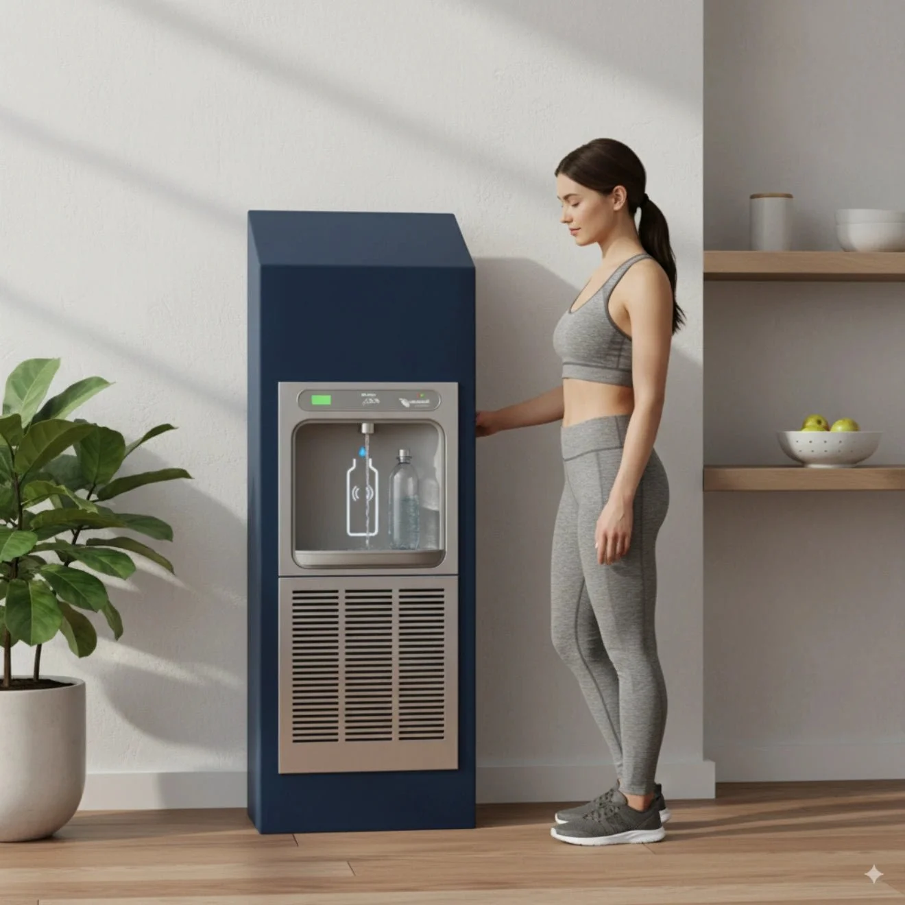 Refill Stream - Eco-Dispenser: Designed as a high-volume, self-serve bottle-filling station for busy public spaces - schools, transport hubs, shopping centres and workplaces. It delivers safe, great-tasting chilled water using advanced filtration plu