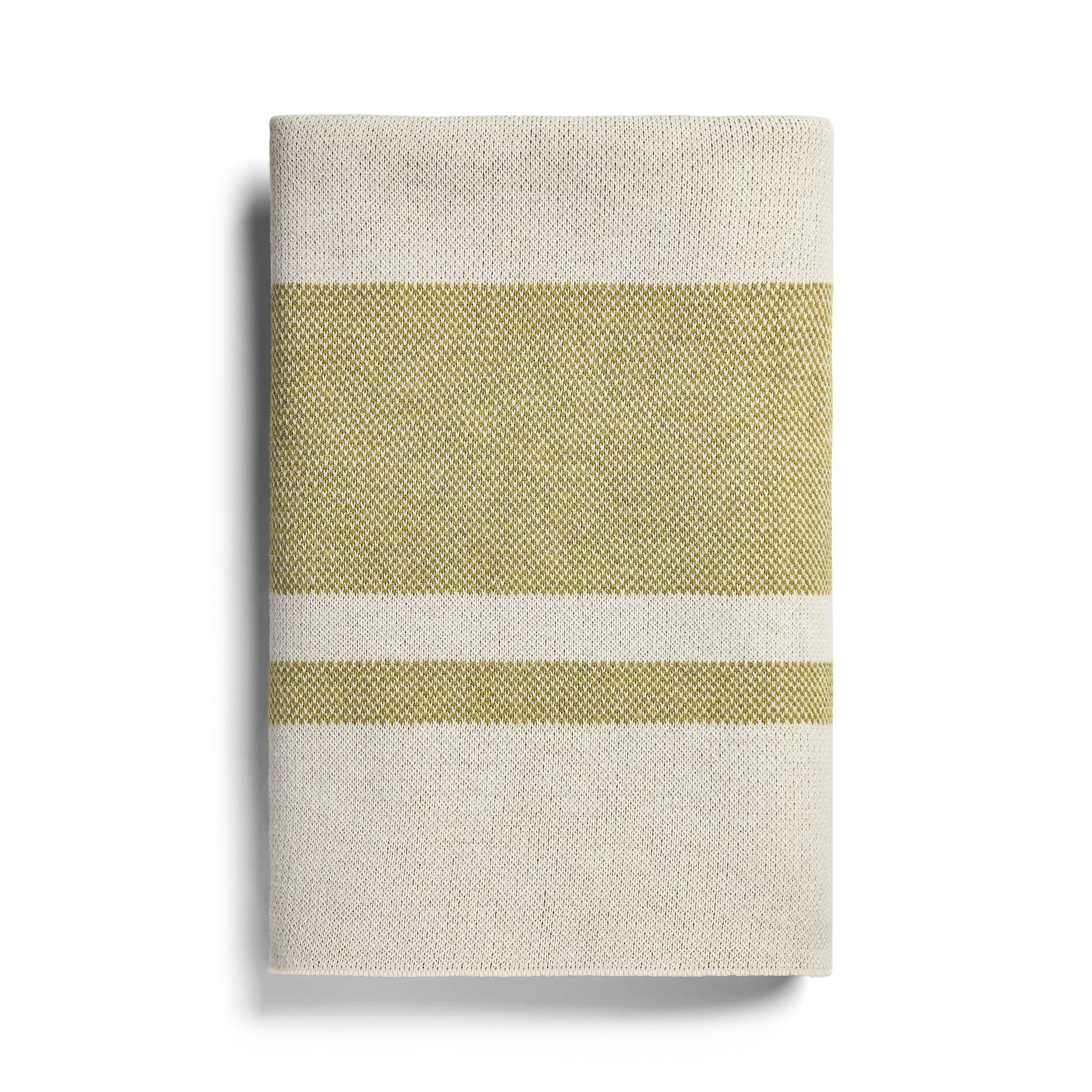 Signature Throws LTD - Spring 2026 - Veranda Stripe Saffron_Folded.jpg