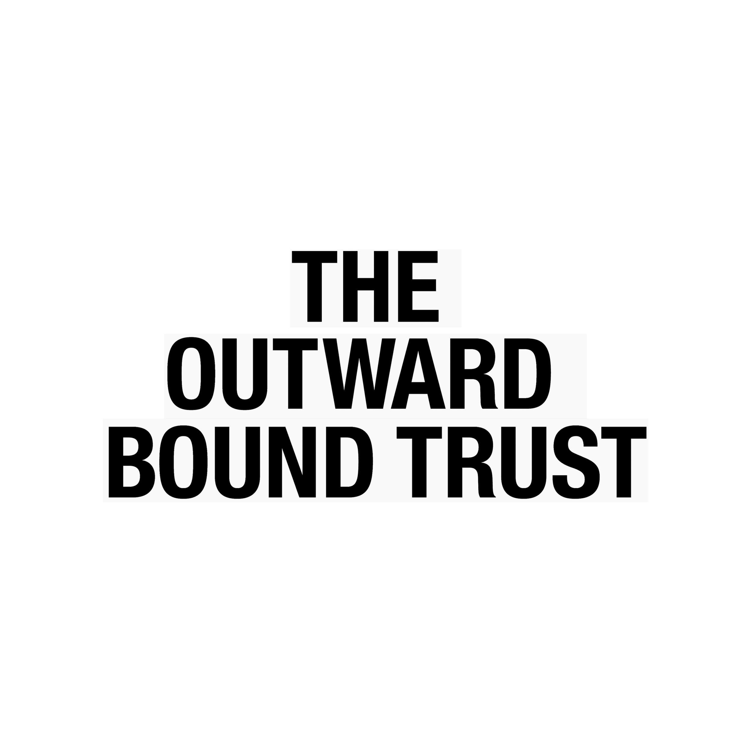 The phrase 'The Outward Bound Trust' in black outlined text on a transparent background.