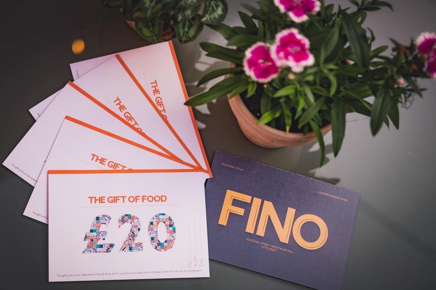 The perfect gift? Food! 

Did you know you can buy our gift cards online? 

You can collect them from us or we can post them to you! Just select your preferred method at check out. 

www.finotapas.co.uk/gift-cards (link to website in bio @finotapas)