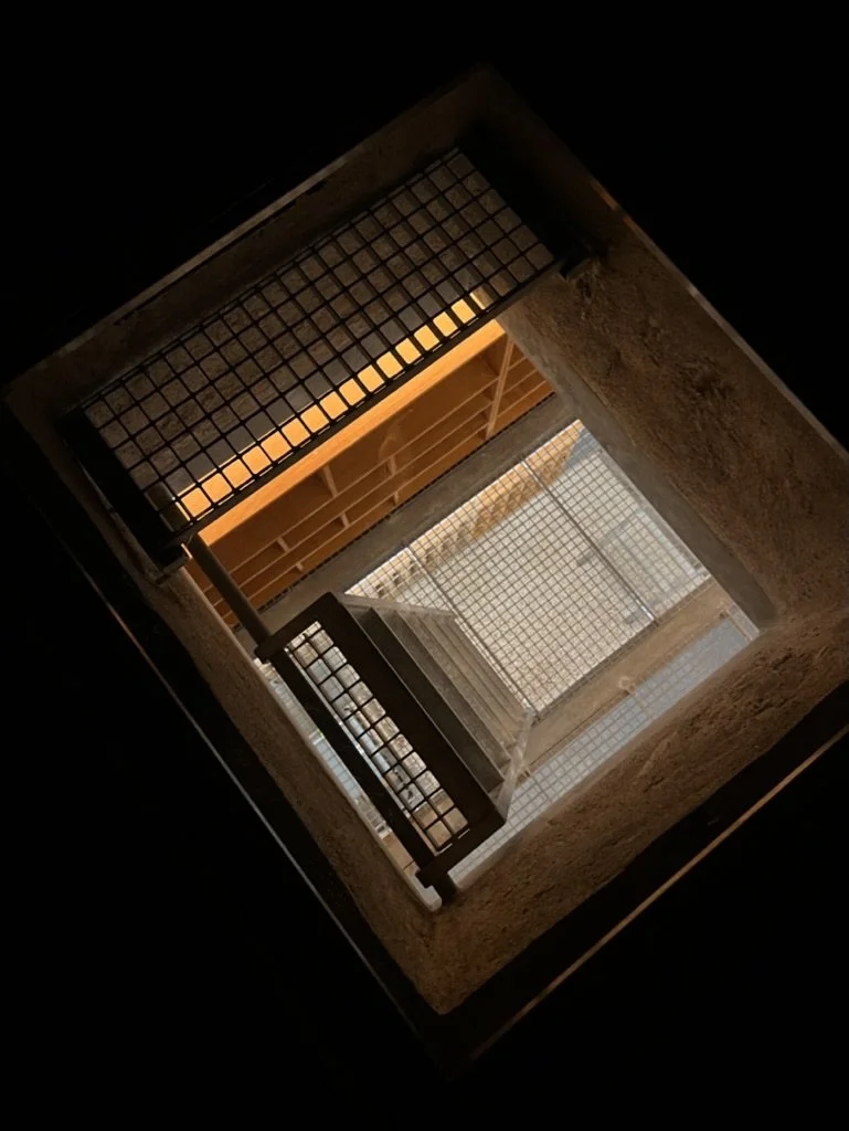 Glass floor door