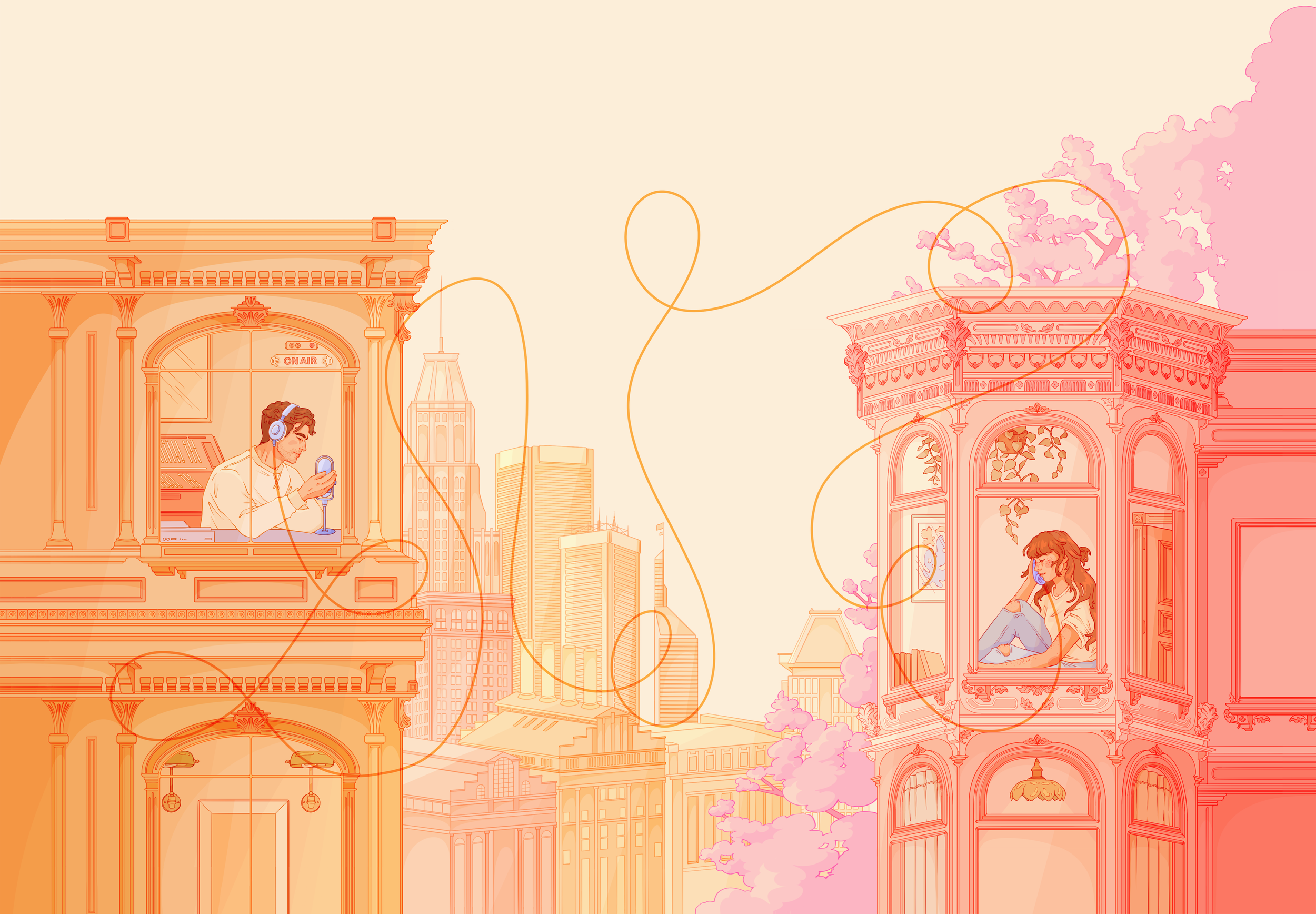 Hardcase Illustration for the Afterlight special edition of 'First-Time Caller' by B.K. Borison