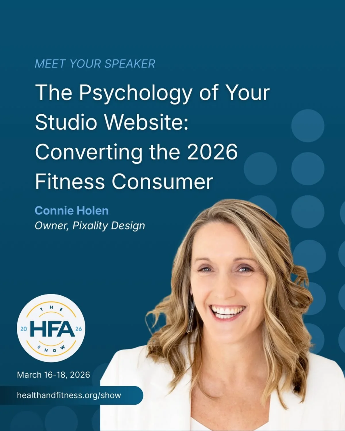 Excited to be heading to San Diego in a few weeks to speak at The HFA Show ☀️

I&rsquo;ll be sharing &ldquo;The Psychology of Your Studio Website: Converting the 2026 Fitness Consumer&rdquo; &mdash; all about how to turn more clicks into committed cl