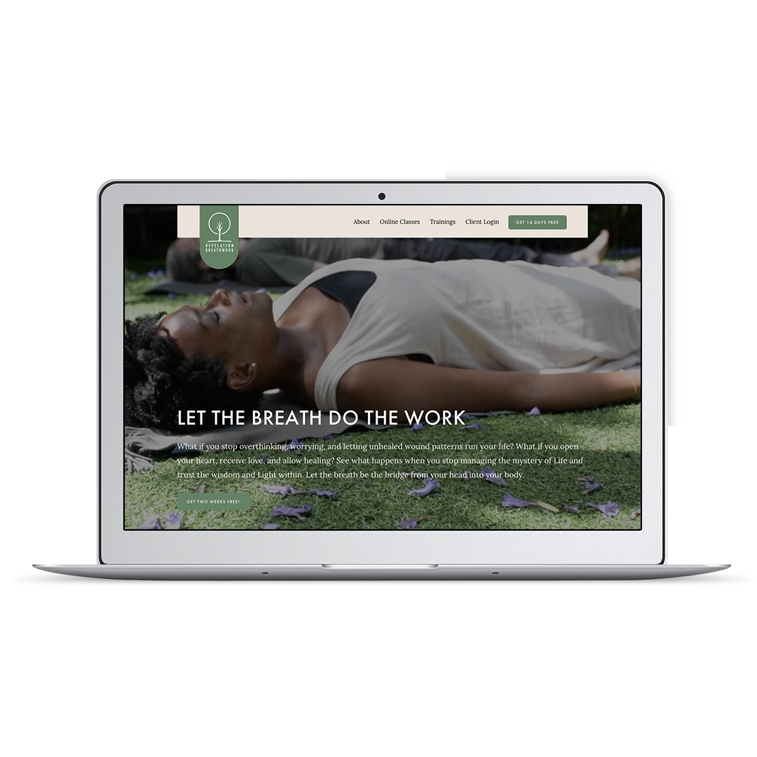 Meditation website design for Revelation Breathwork | Pixality Design