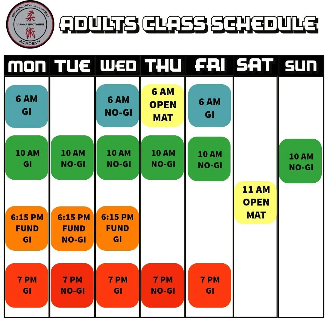 Adult Class Schedule ! Save! Screenshot!