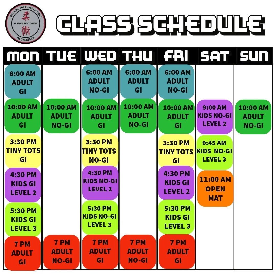 🚨 Updated class schedule!!! 🚨