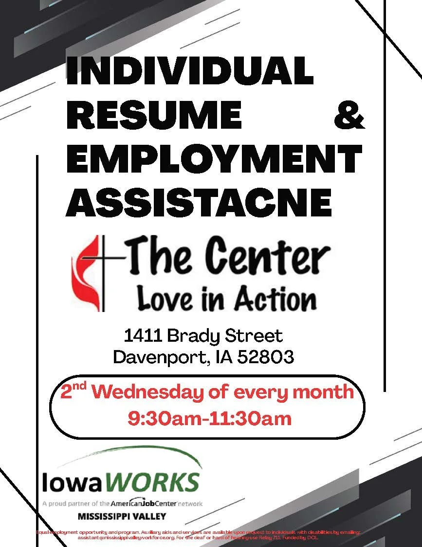 Individual Employment Assistance at The Center: Love in Action 