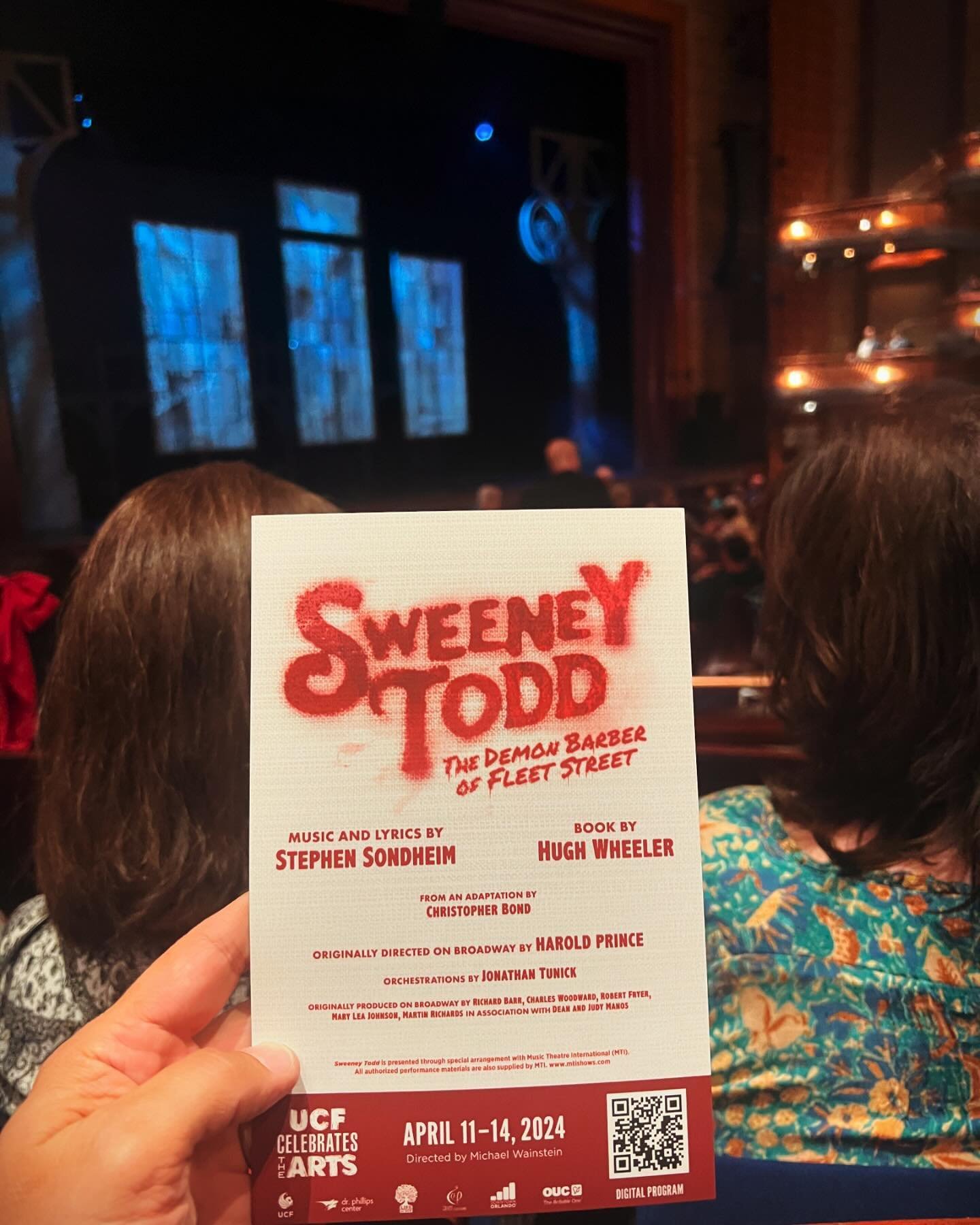 Words cannot express how proud I am to be part of the @ucfcah &amp; #UCFSchoolOfPerformongArts. All I could say after seeing our production of #SweeneyTodd this eve was, &ldquo;we get to do thaaaat every year on That Stage&rdquo;. Every single aspect