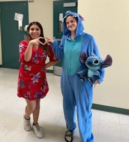  Jewel Melchor is Lilo. nd Kiya Weber is Stitch.