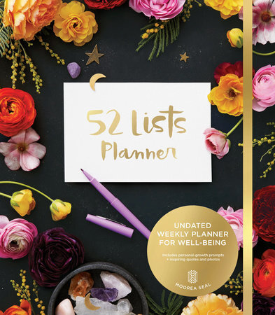 52 Lists Planner - Black Floral