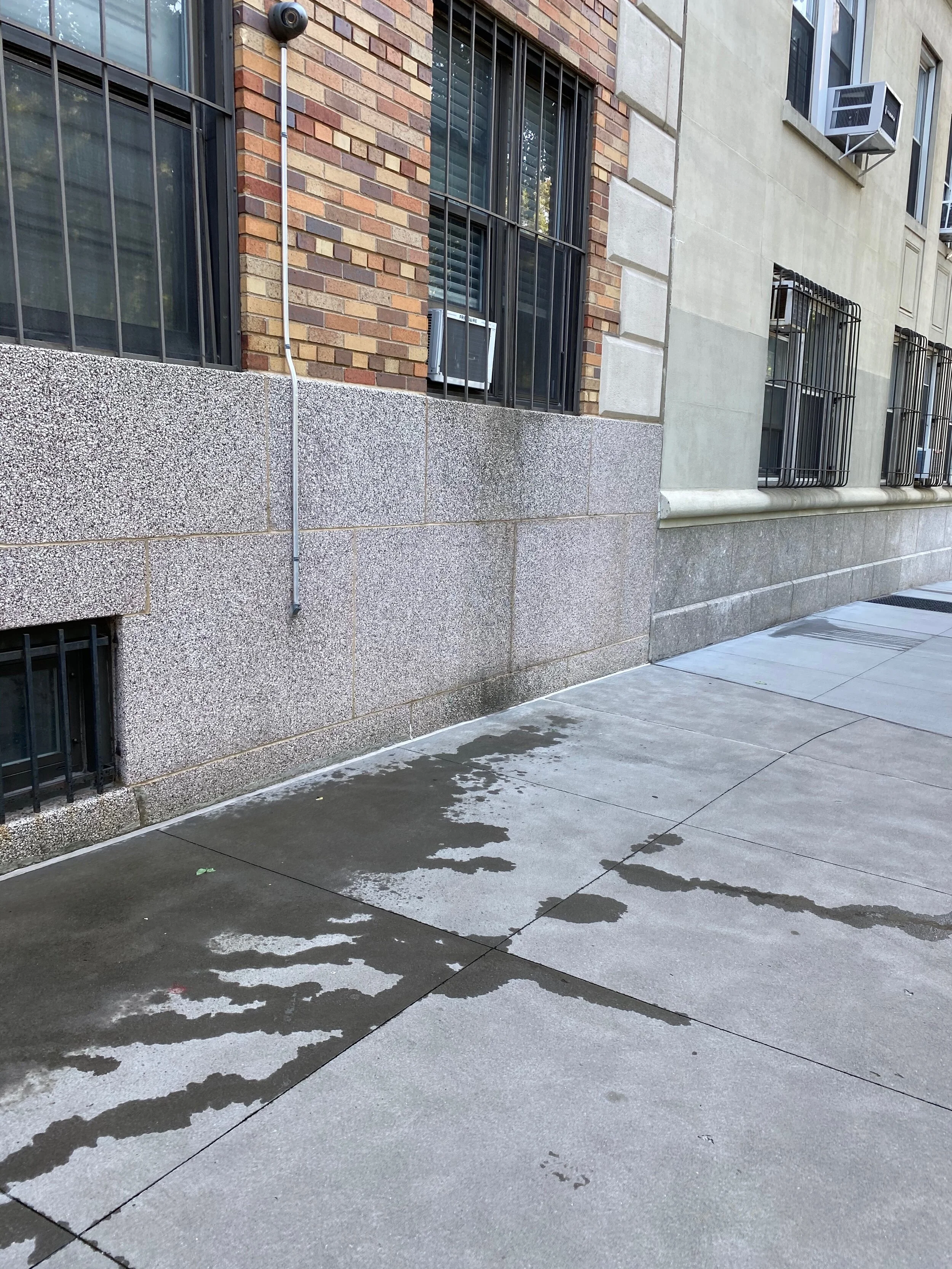 air conditioning drips on a very hot day