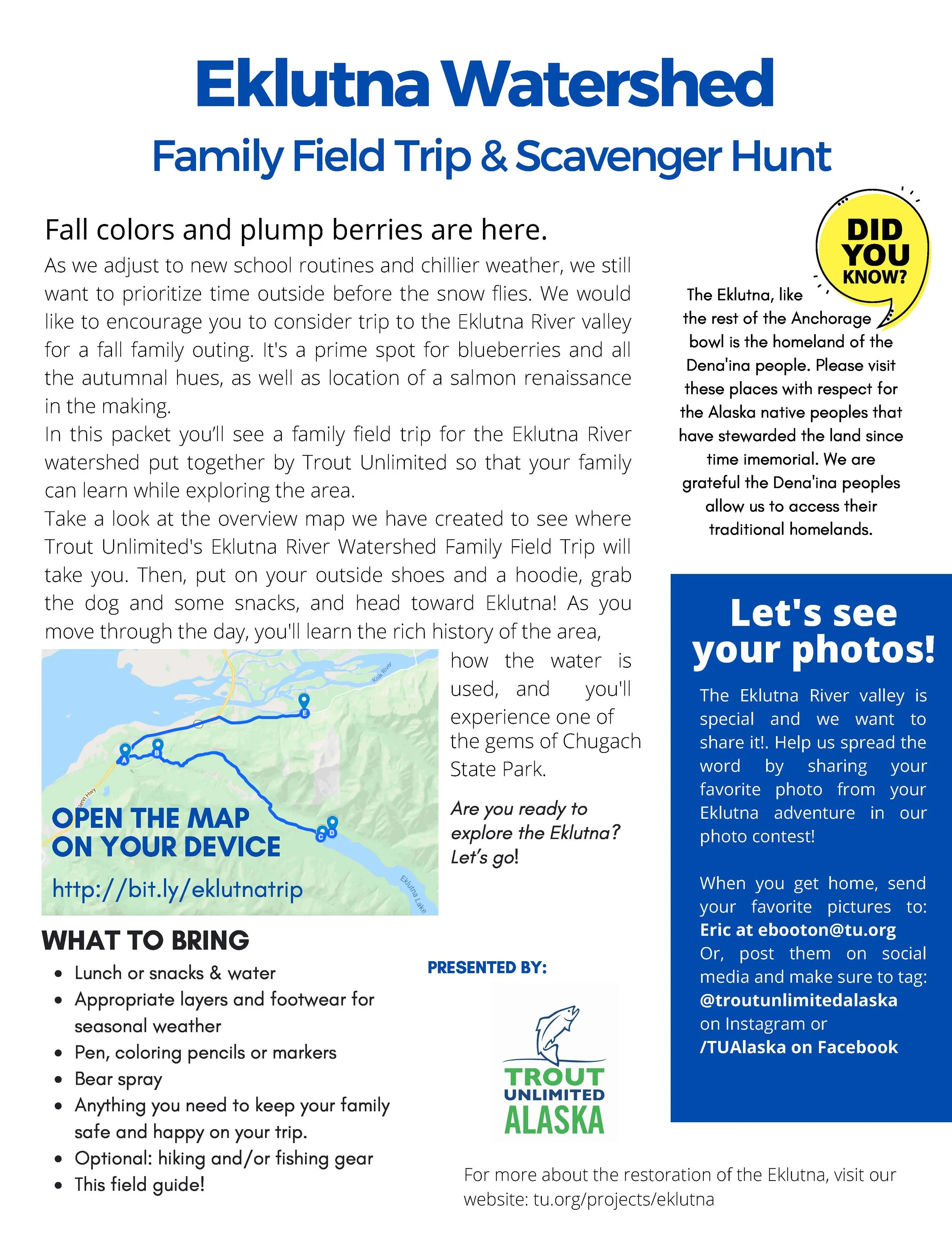 Field Trip — Restoring the Eklutna River