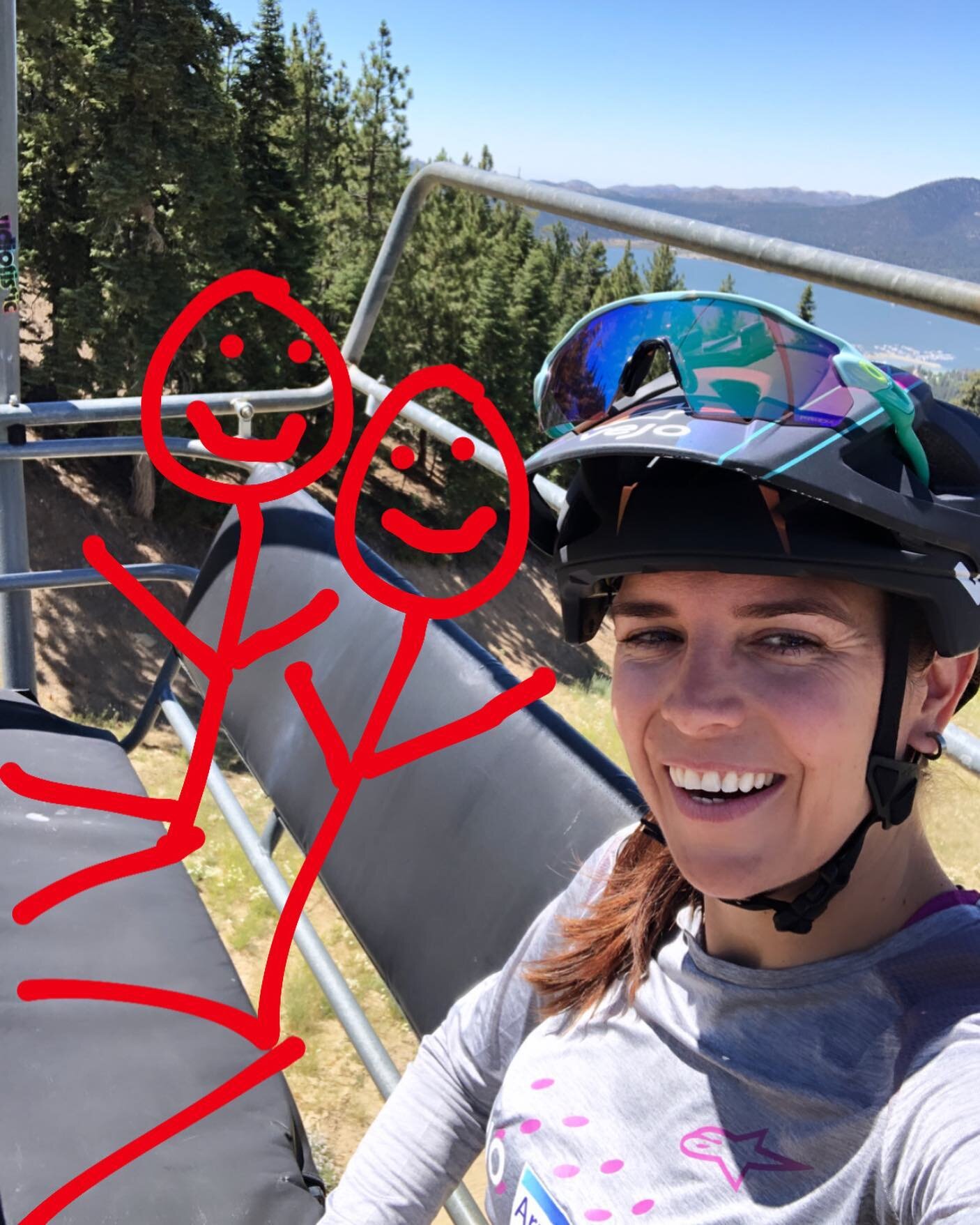 Chairlift selfie with friends, summer 2020 :) #Covid19 #SocialDistancing #NailedIt
