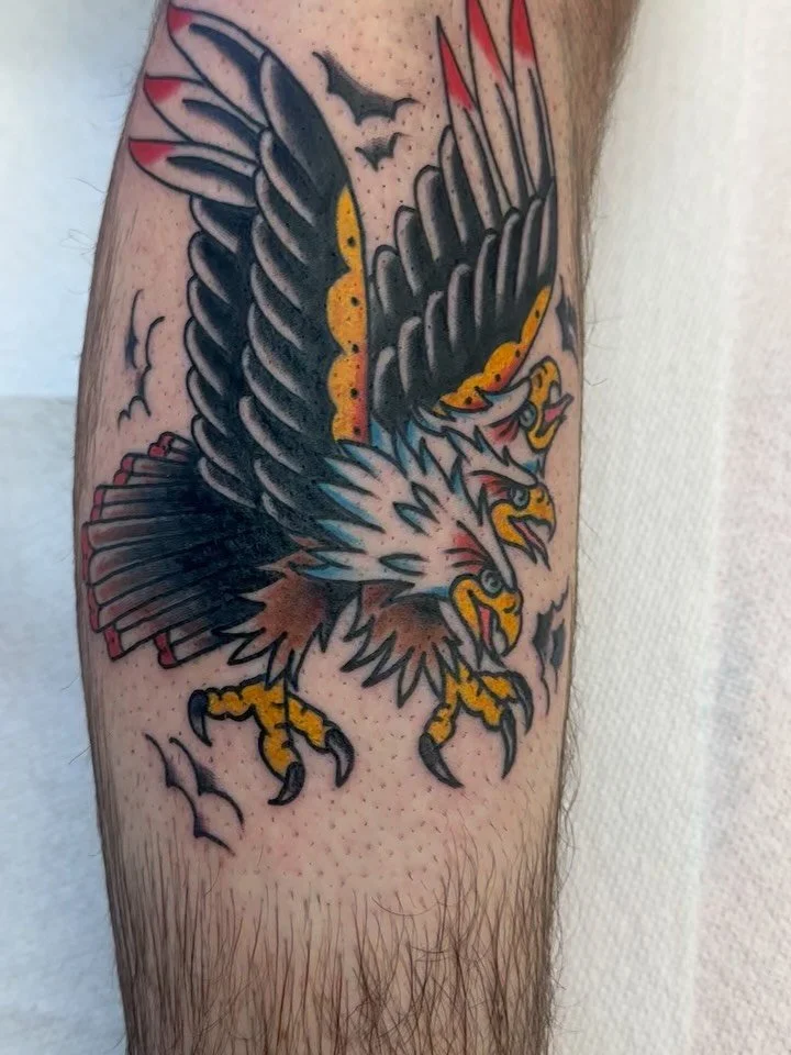 &bull; Three Headed eagle for the homie 🦅🦅🦅thanks for the trust.

&bull; Booking for March 📲📲📲 

#downtownphoenix #phoenixtattooshop