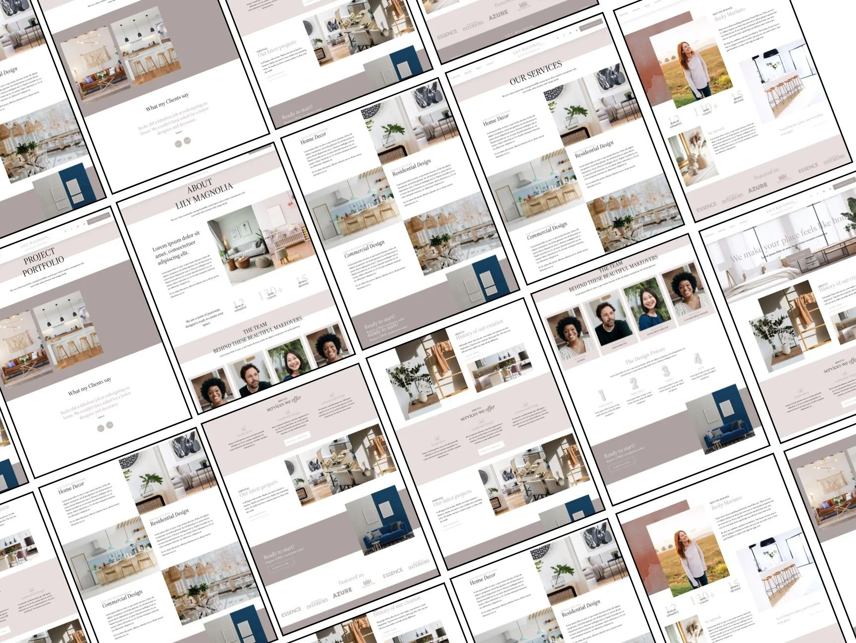 Squarespace Template Lily Magnolia | Squarespace template for Interior ...