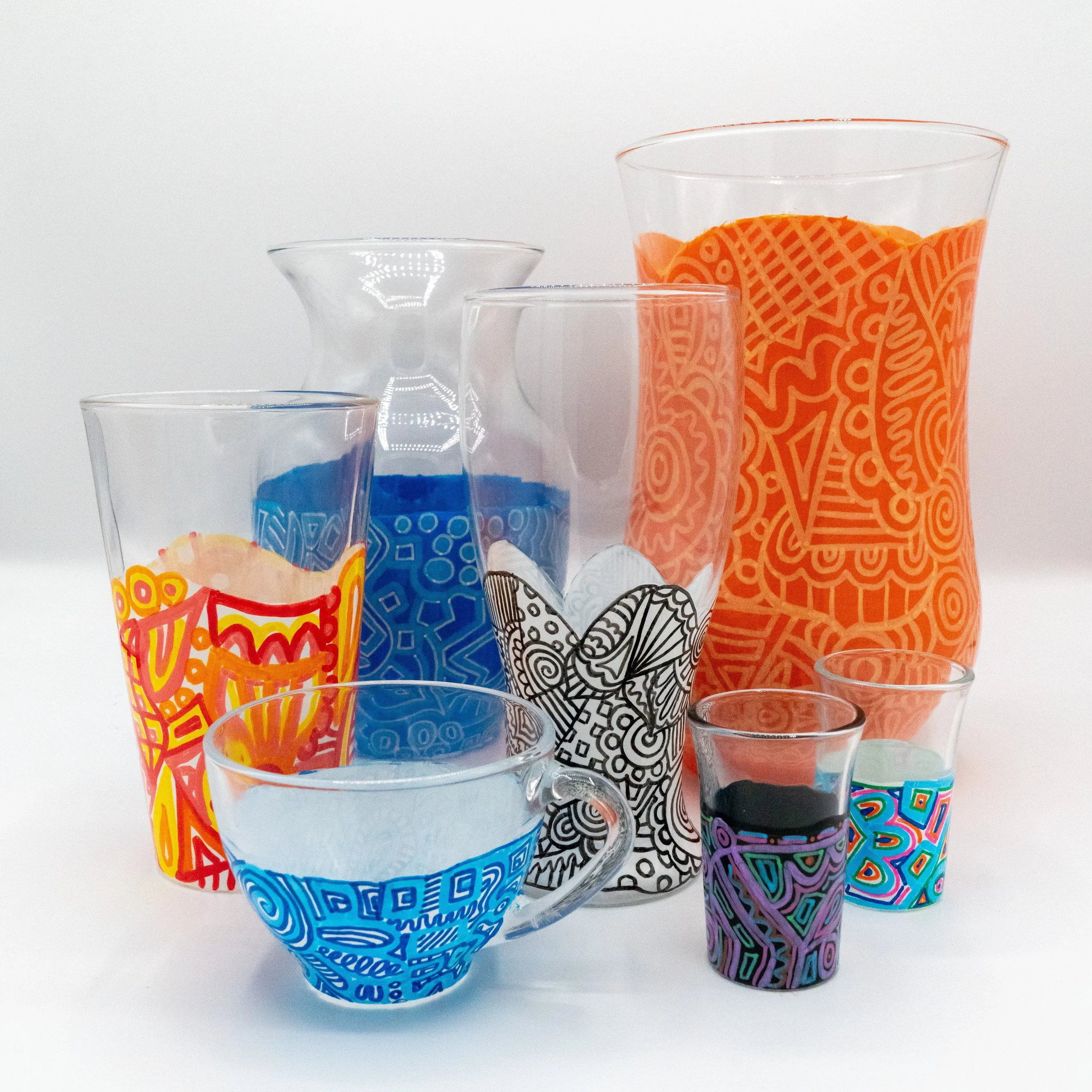 Painted Glassware Collection
