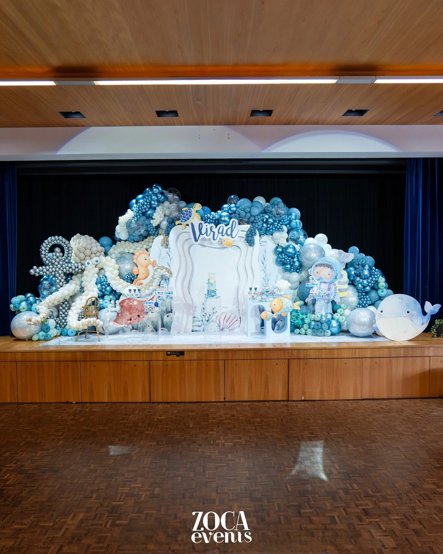 For Viral&rsquo;s celebration, Zoca Events transformed the 🪸Under the Sea 🐳 theme into a tender and memorable adventure a magical journey filled with beauty, creativity, and timeless elegance with my partner @lowoart always making the best work! 

