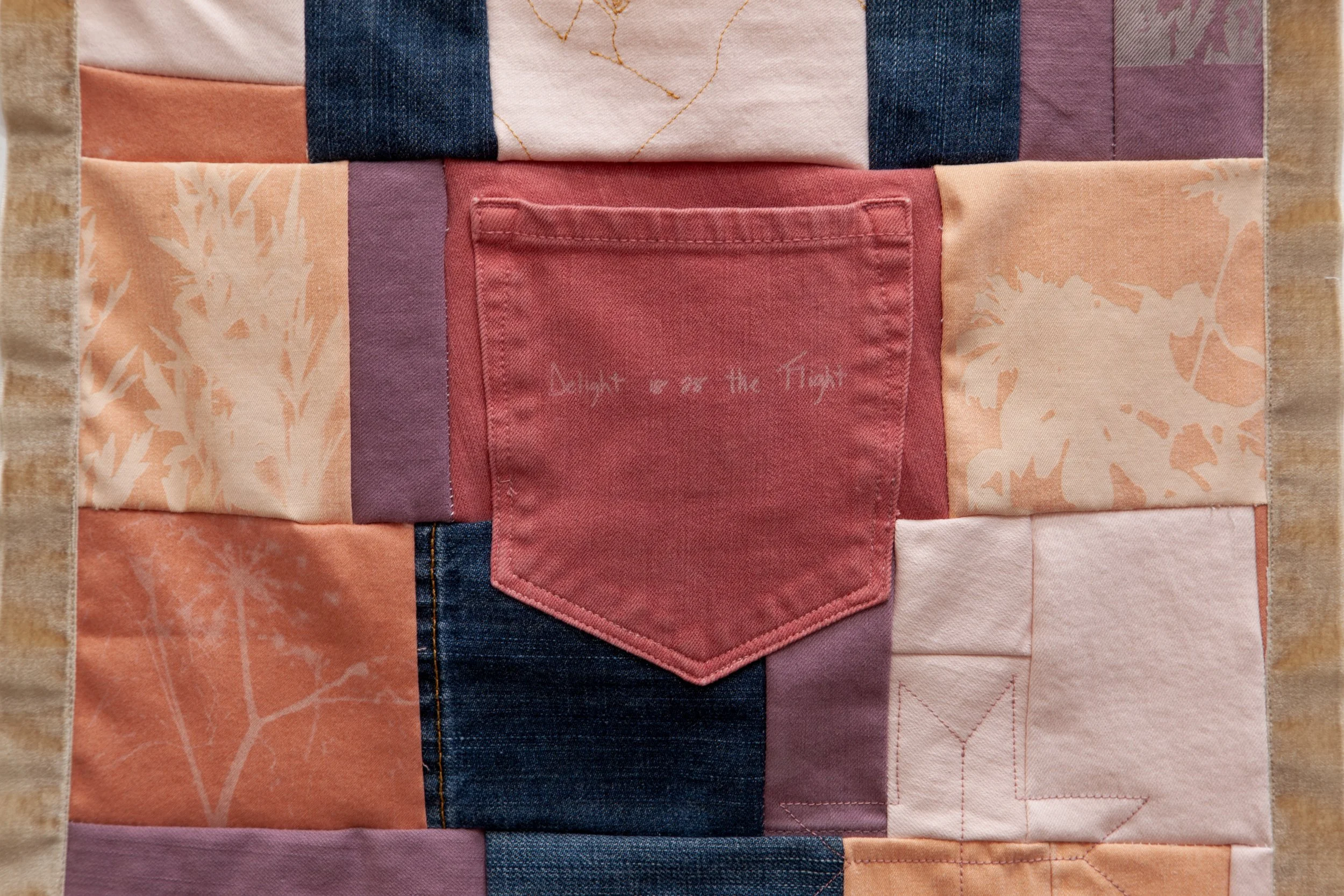 Pieced together- Delight is as the flight (detail), 2026