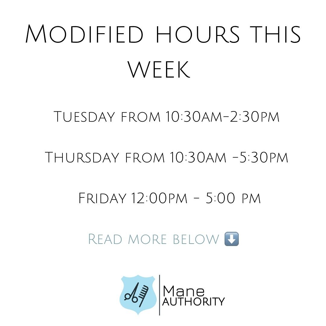 Hey loves! Just a heads up, we&rsquo;ve got modified hours this week to ensure we&rsquo;re on top of our game in responding to your DMs, calls, and emails! 💁🏾&zwj;♀️✨ Don&rsquo;t worry, it&rsquo;s just for this week and we&rsquo;ll be back to our r