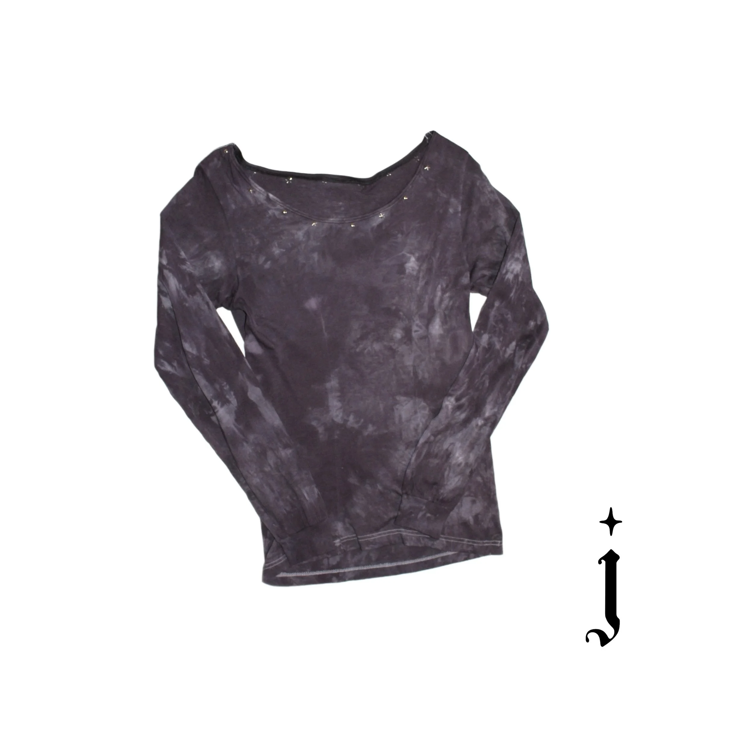 Studded Tie-Dye Shirt