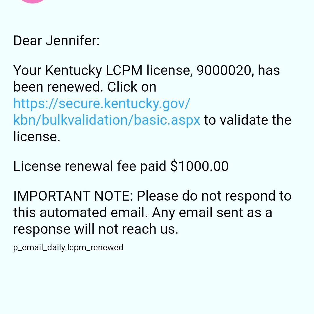 ✅ KY Board of Nursing LCPM #license renewed for another year 💰💰💰

#midwifelife #midwife
#homebirth #waterbirth
#bgmidwife