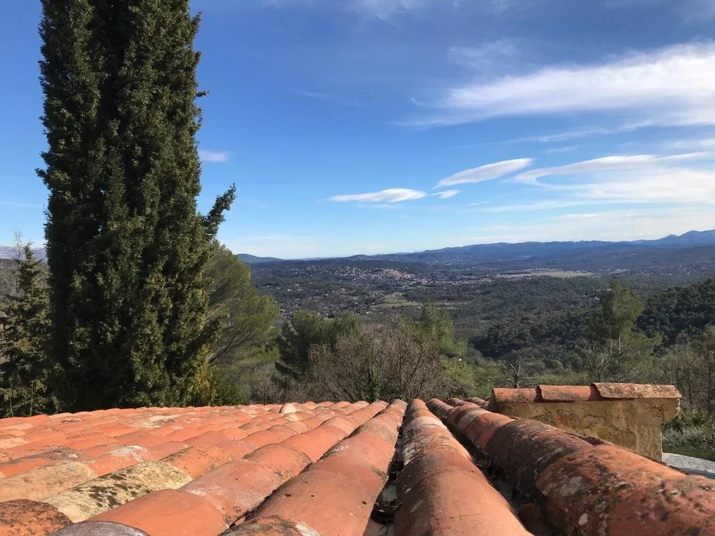 The valley over the roof