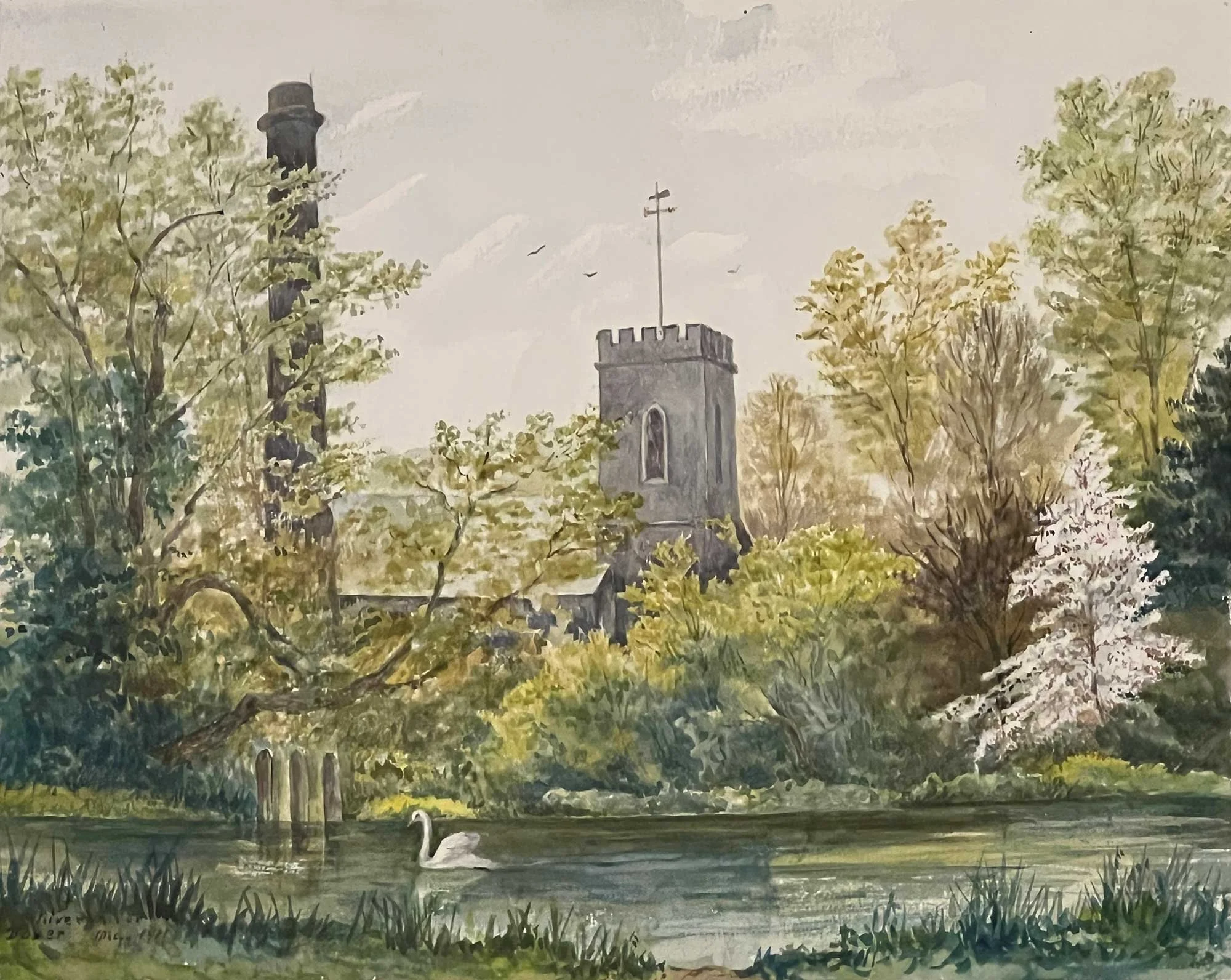 British School, The River Dour May 1911