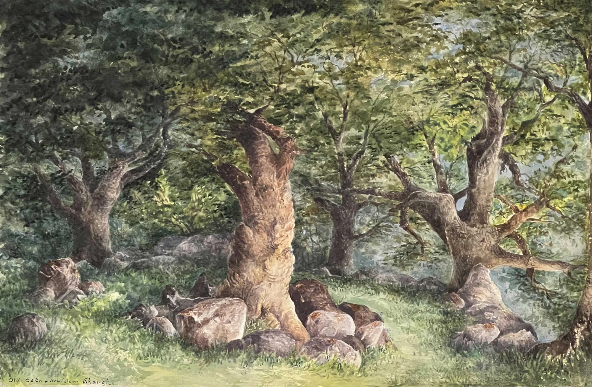 British School, Circa 1900, Old Oaks & Boulders