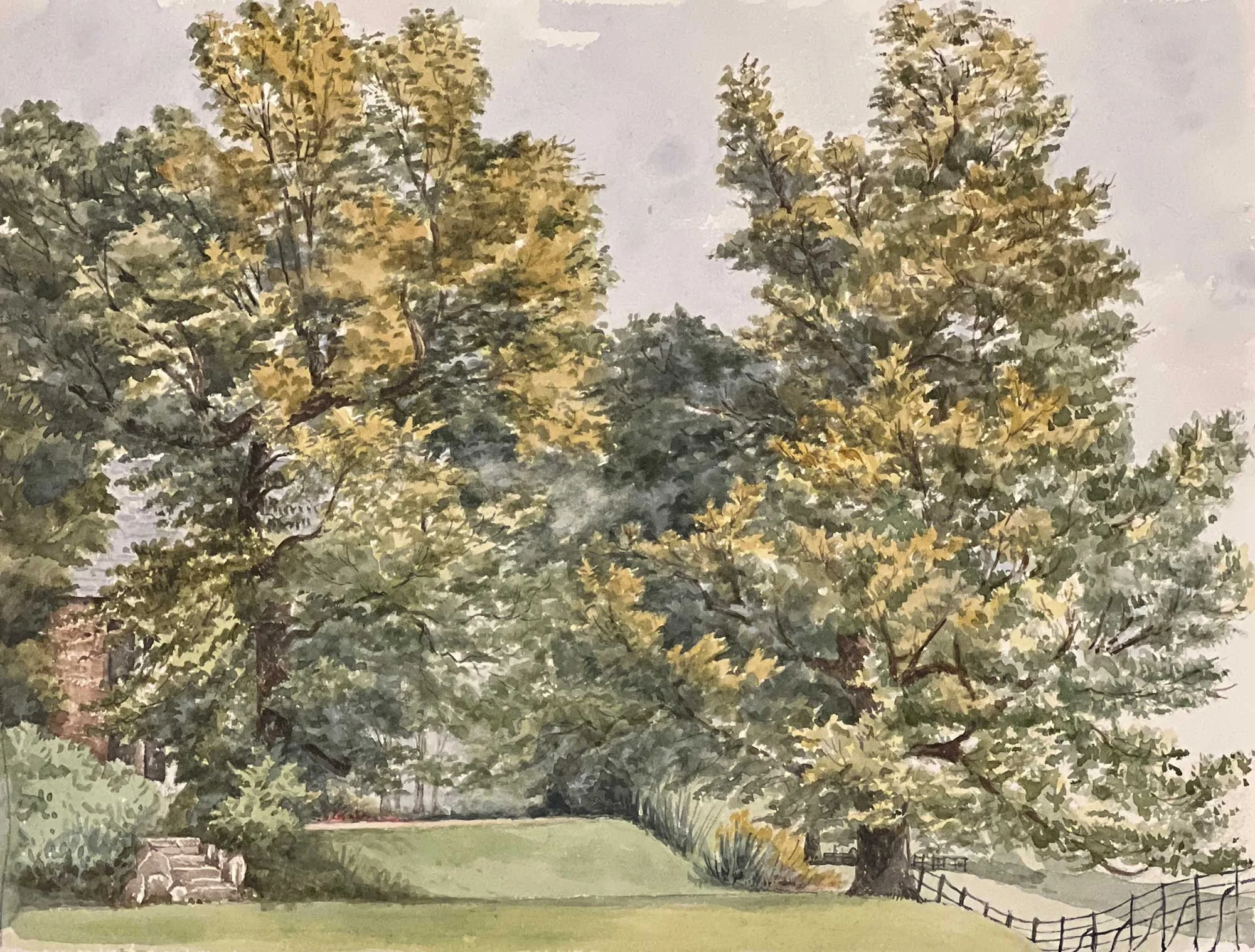 British School, Circa 1900, View From The Lawn