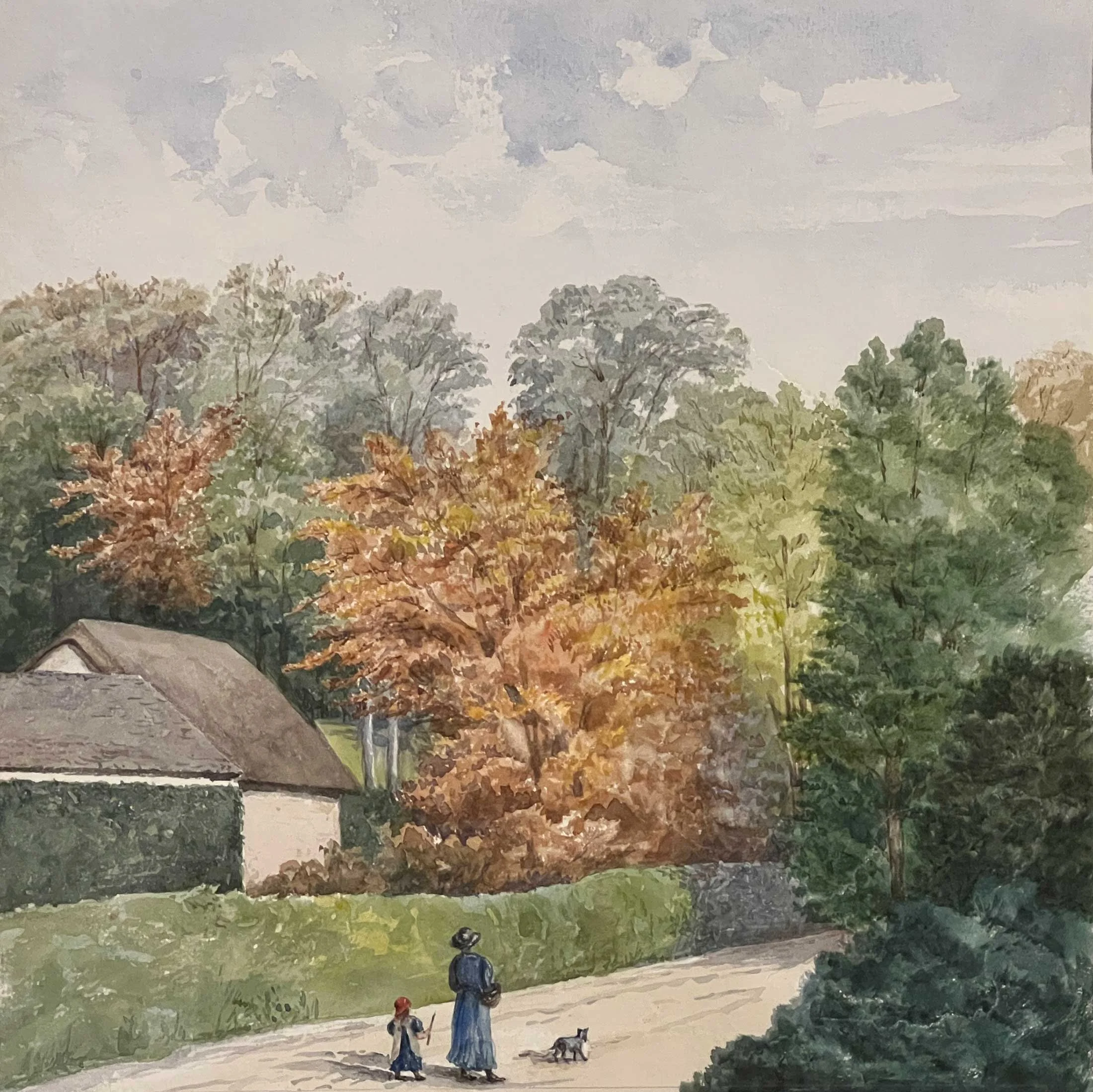 British School, Circa 1900, Walk to the Village