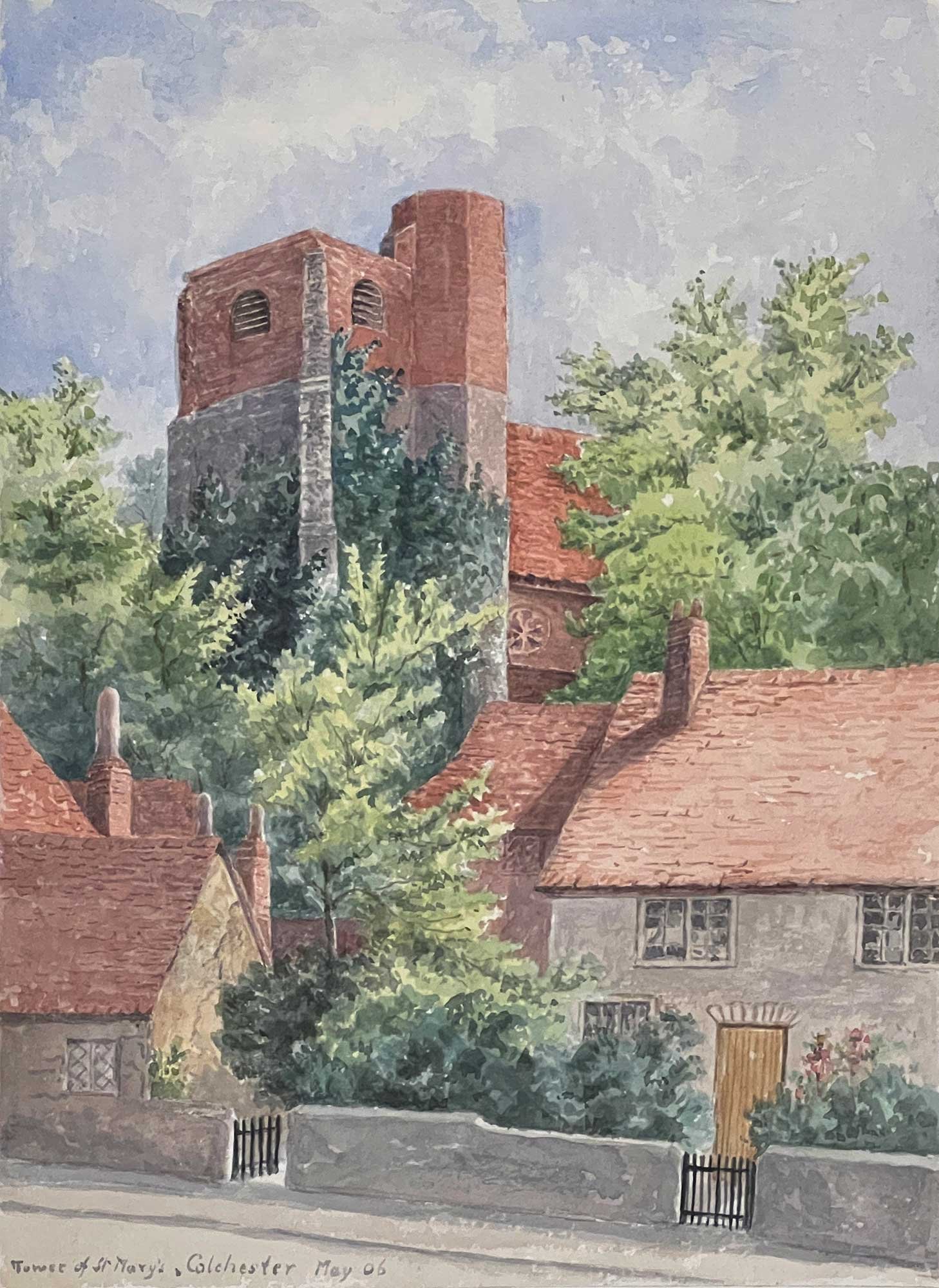 British School, Tower of St Marys Colchester May 1906