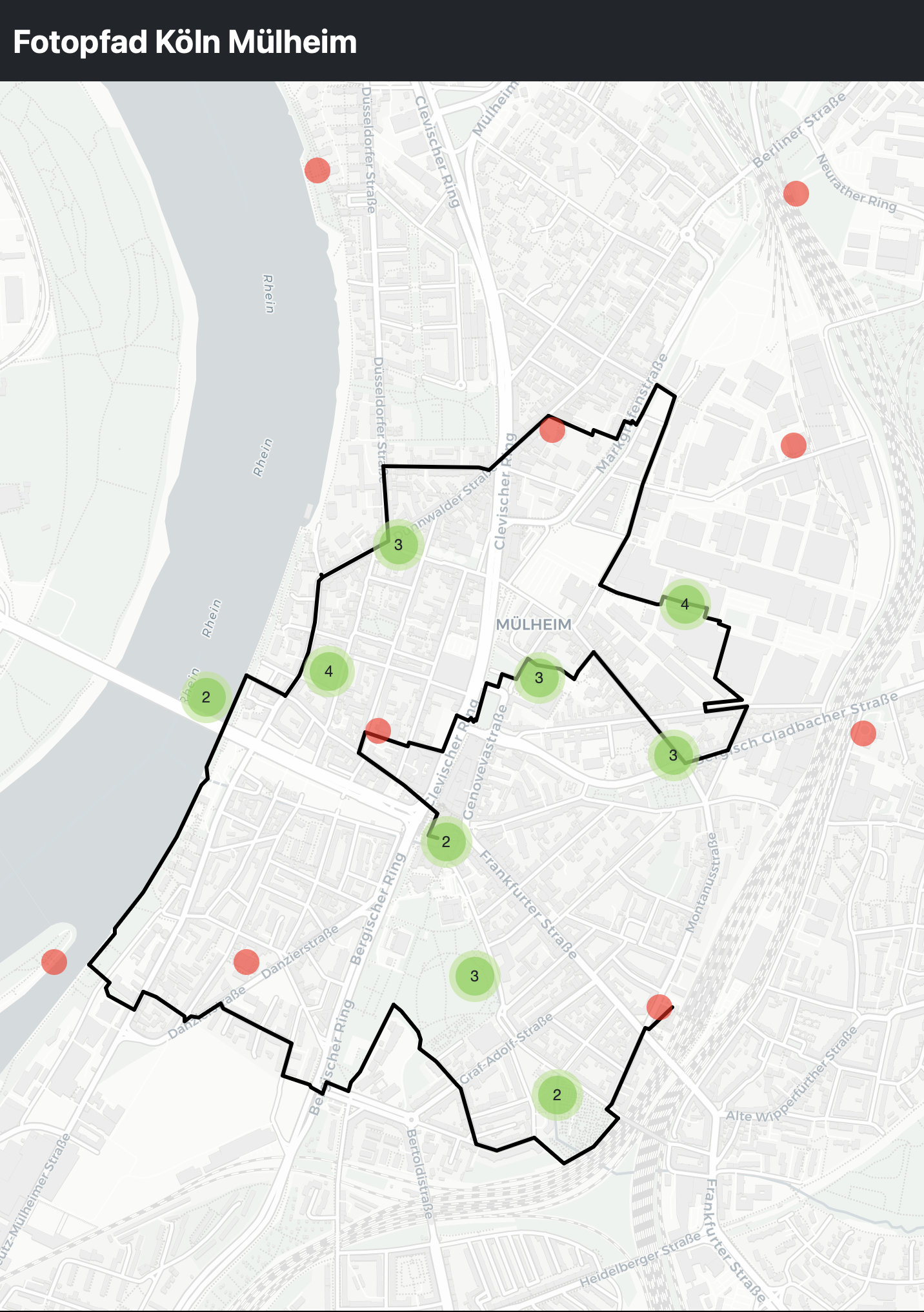 Link zur Webapplikation "Fotopfad Köln Mülheim"