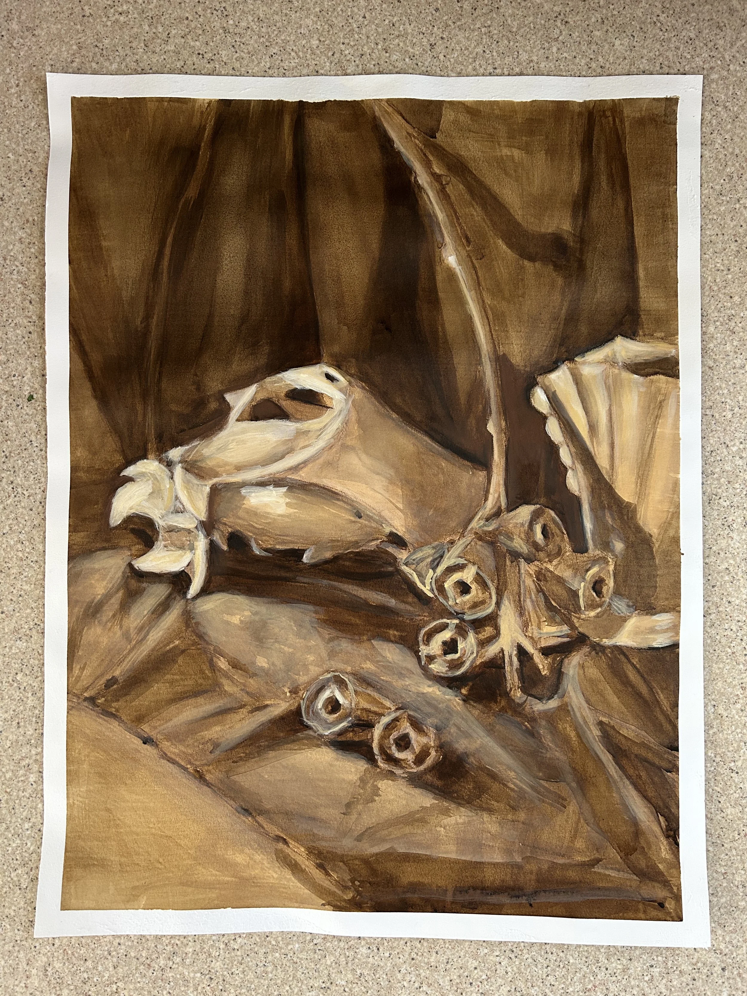 Ink and acrylic on paper