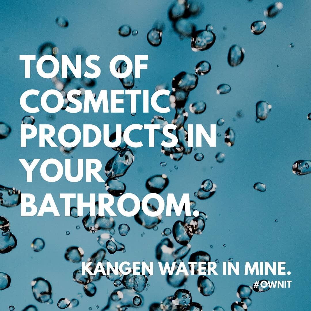 So freeing when you get rid of all this stuff😆 

Free yourself from thinking &quot;I need this product to do X for me&quot;...all we need is go back to nature, the origin of beauty. That's why the water I use is called Kangen water, meaning &quot; b