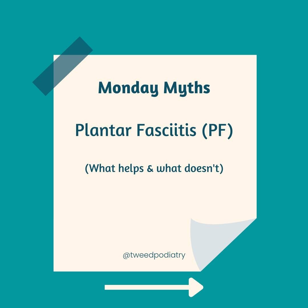 🛸MONDAY MYTHS🛸

Plantar fasciopathy (you'll more likely have heard it called &quot;fasciitis&quot;) is very likely the most common musculoskeletal condition our clinicians see. Mention it a few times and you'll probably meet someone who's had it. 
