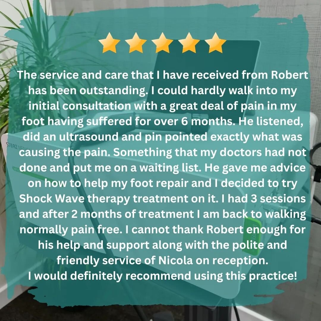 This sort of feedback is what the job is all about 🤗 Thank you so much to our lovely patient who left this glowing Google review. 🤩

Particularly happy to be getting lots of happy reports coming through about our Shockwave Therapy service which has