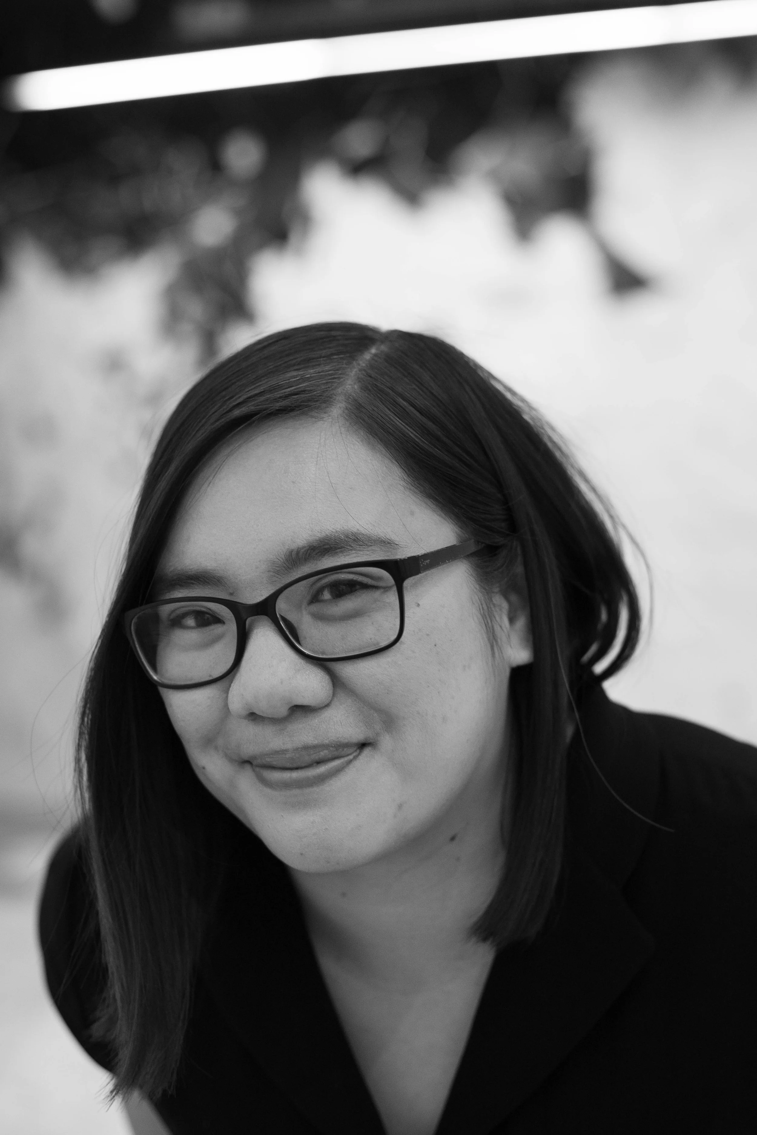 Photo portrait noir et blanc Mélanie Hong