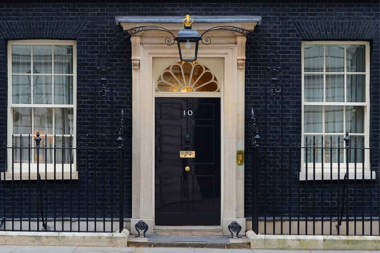 The black door at 10 Downing Street