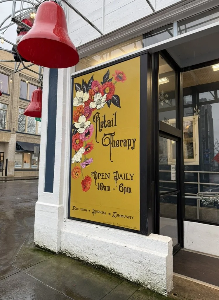 Zinnias and dogwoods on a yellow background