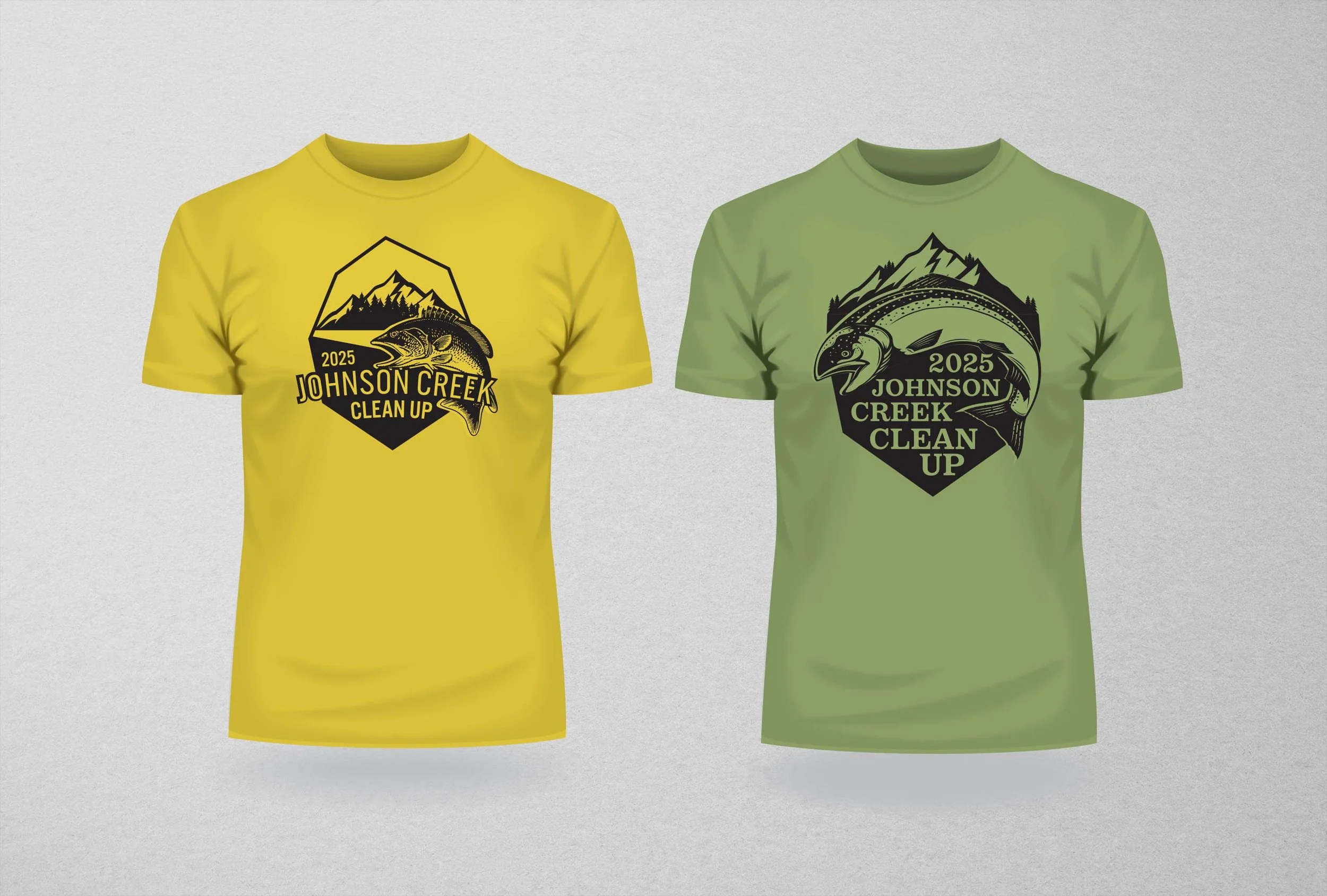 Johnson Creek Clean Up shirt designs