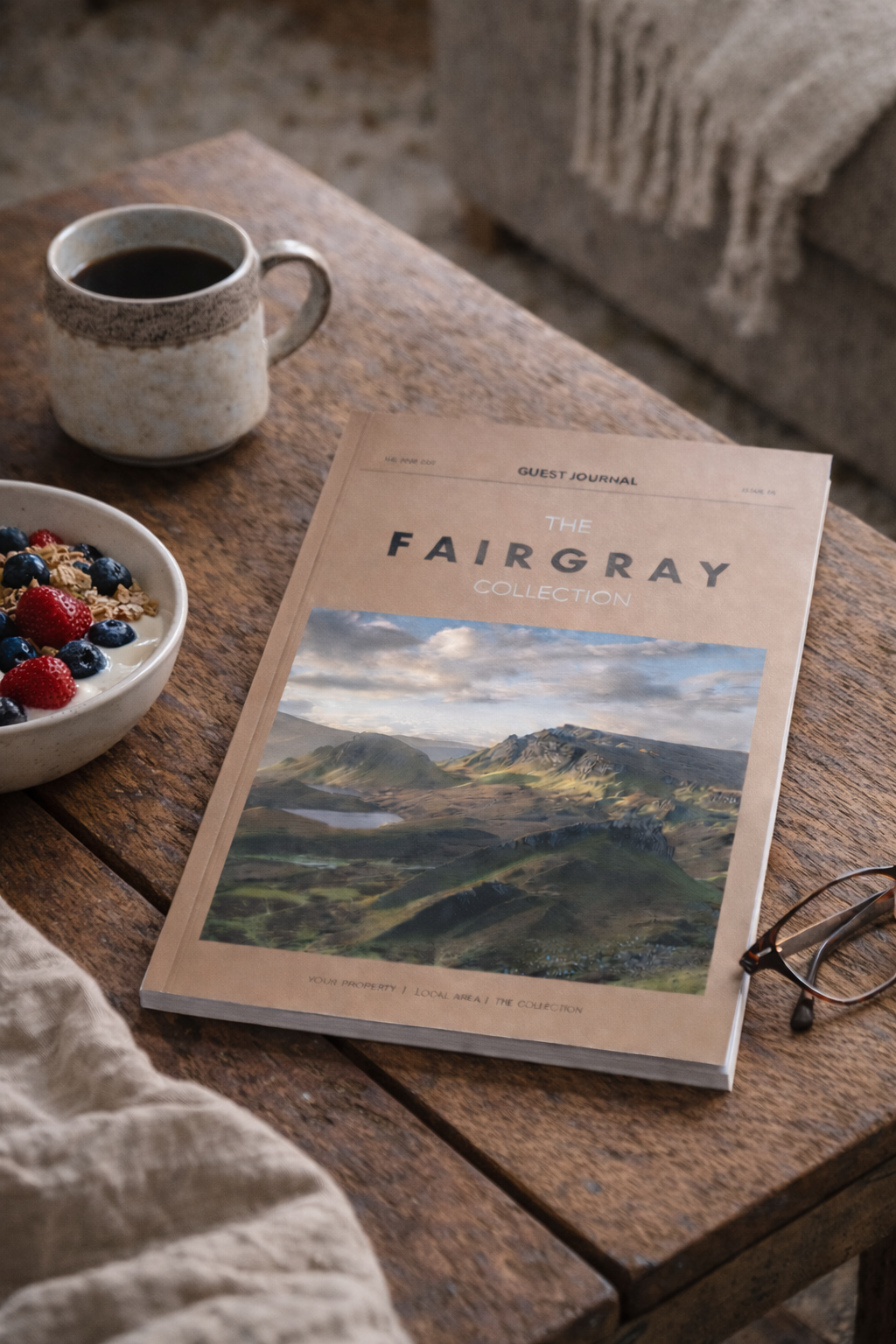 A lifestyle magazine by The Fairgray Collection at one of their managed properties in Loch Lomond