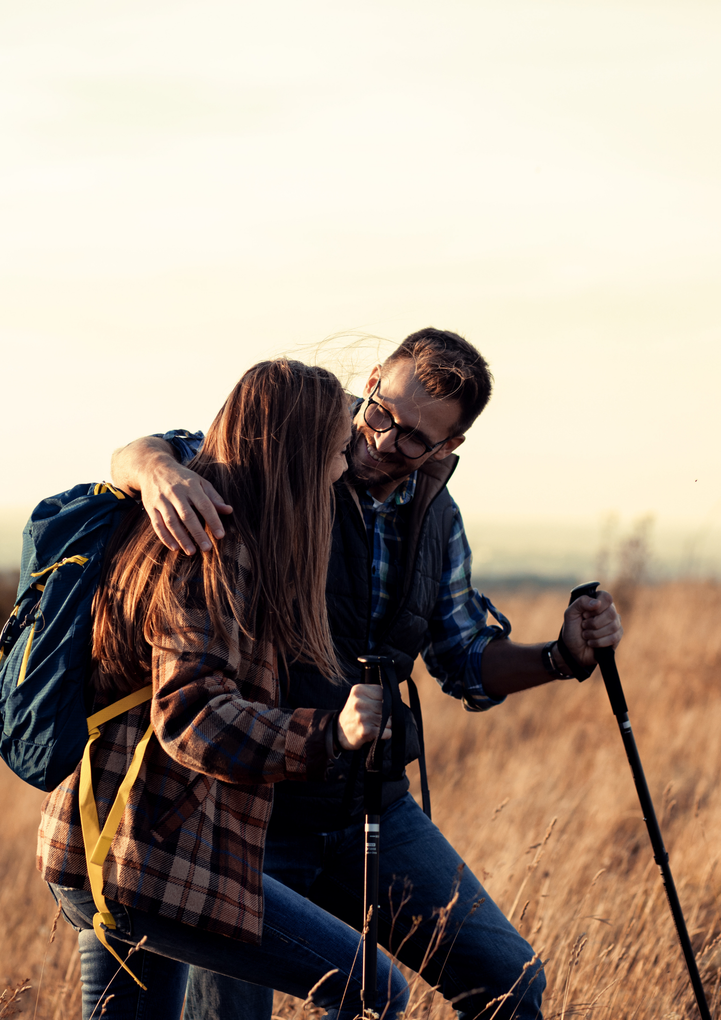 Two people hill walking in the Loch Lomond National park