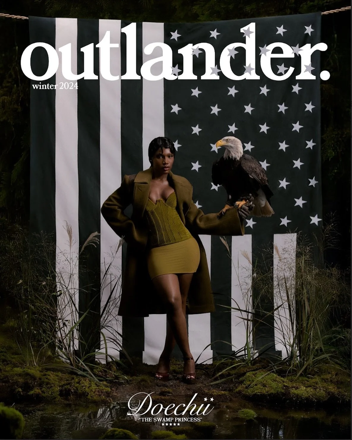 @doechii for @outlandermagazine winter &lsquo;24 cover 
🦅🐊

Shout out to @elliothensford @callum.mccaff @tj.saw1 @quinnovative @orla_gorman for making this happen. 

Photographer: @elliothensford
Creative Director: @tj.saw1 + @elliothensford
Execut