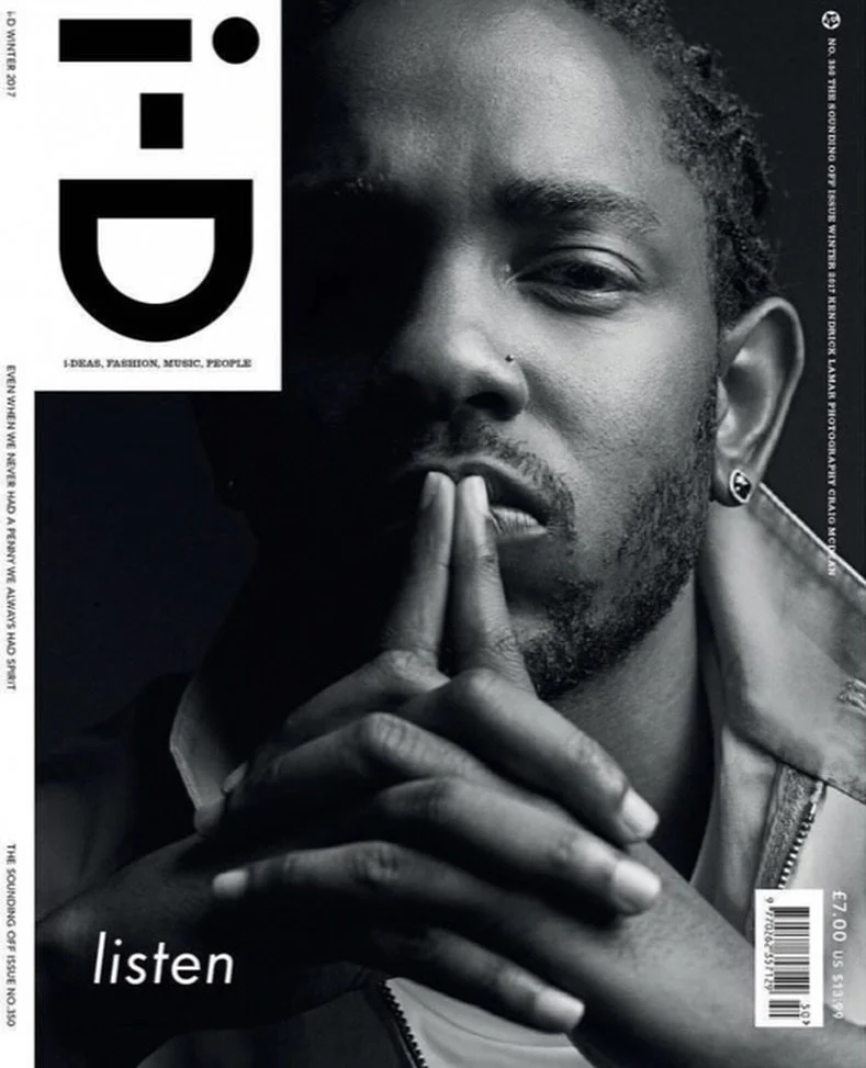 Kendrick Lamar covers i-D Magazine.
[The Sounding Off Issue, No. 350, Winter 2017]
🙏🏿

@i_d 
Photography @craigmcdeanstudio
Fashion director @alastairmckimm
Grooming @francelledaly at @artandcommerce
Photography assistance @nickbrinley and @marutep