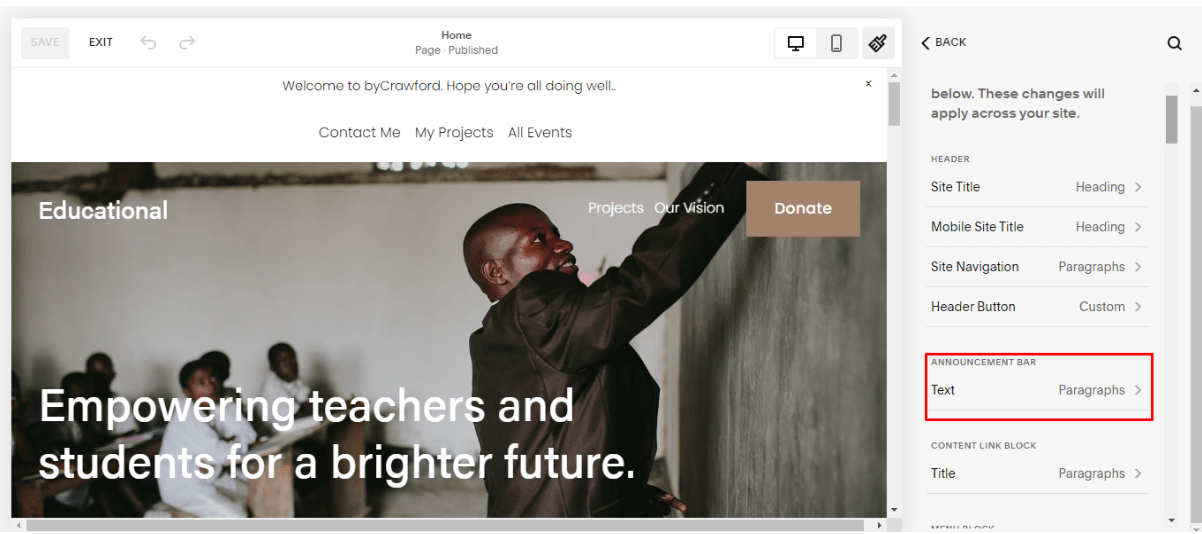 How to Add a Squarespace Announcement Bar: Step-by-Step