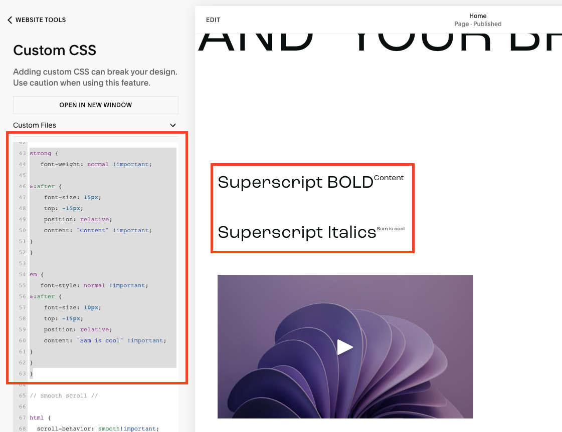 How to Add Superscript to Your Squarespace Content