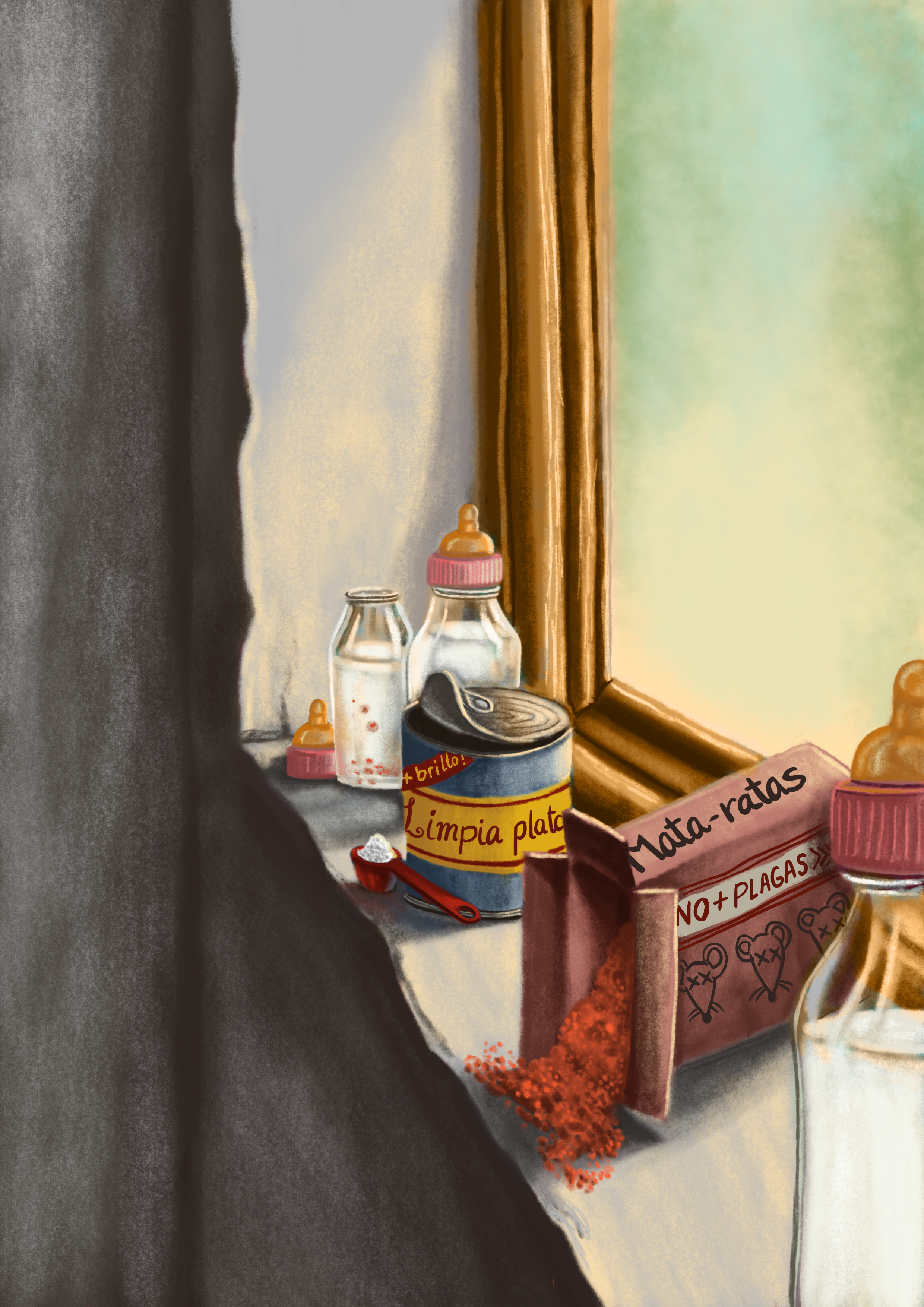 Still life illustration from "Cuentos de monstruos"