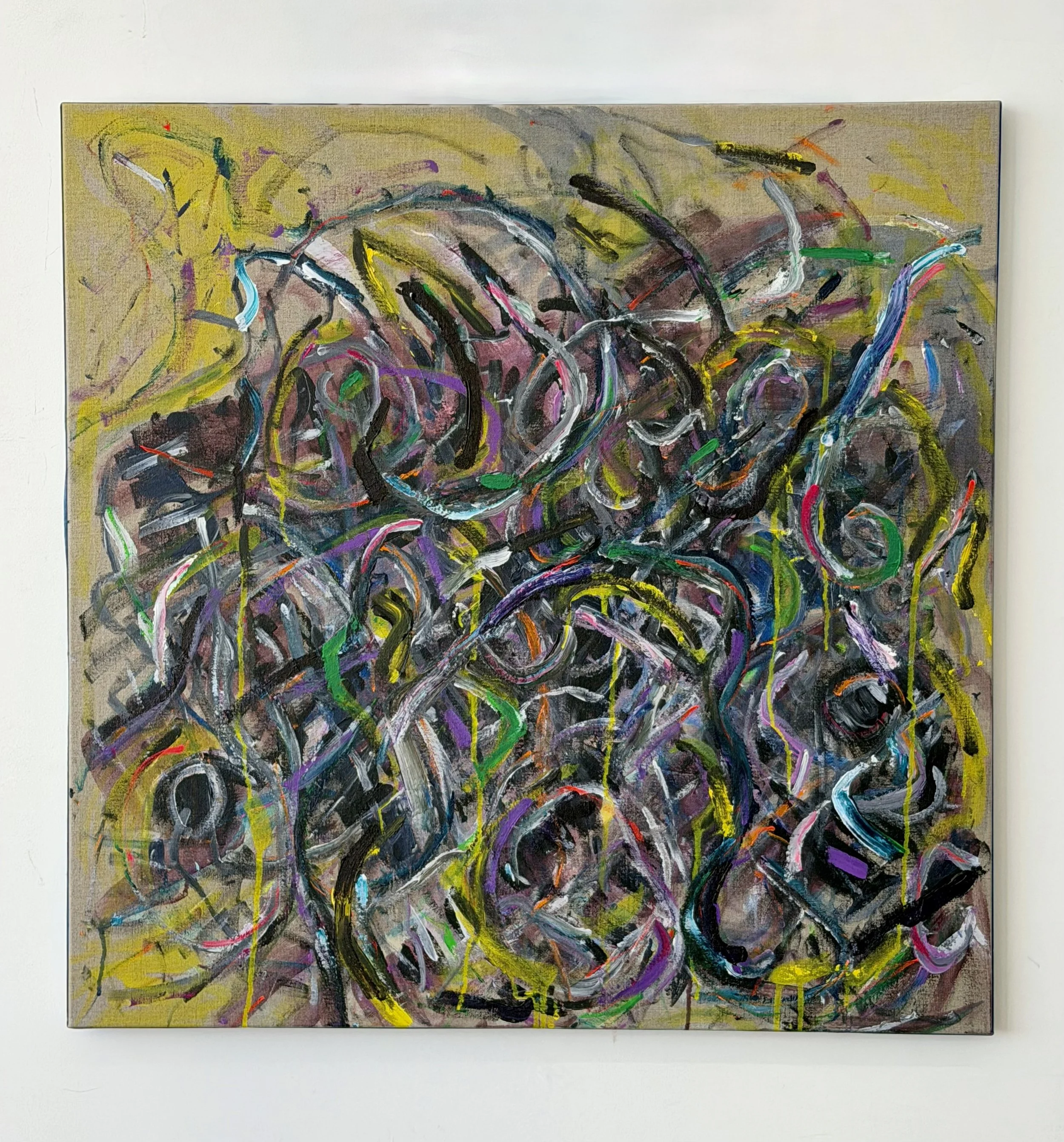 Leave no Trace, 2026, acrylic on linen, 36 x 30 inches